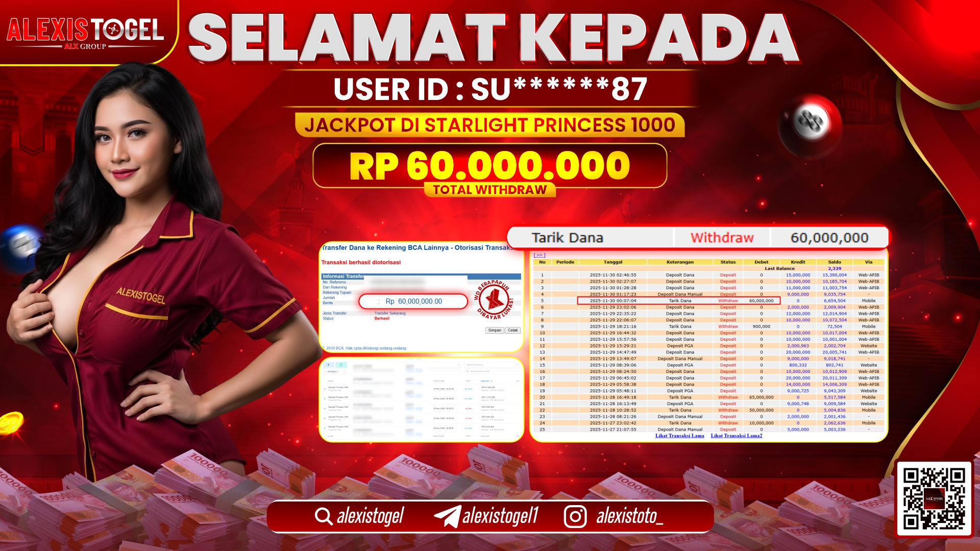 ALEXISTOGEL di SLOT STARLIGHT PRINCESS 1000 RP.60.000.000,- LUNAS