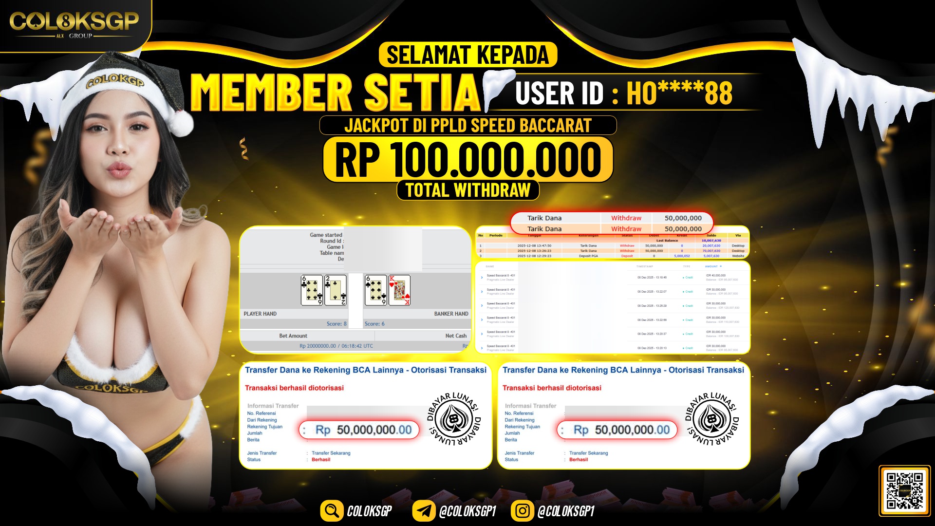 COLOKSGP JACKPOT PPLD SPEED BACCARAT 8 - 431