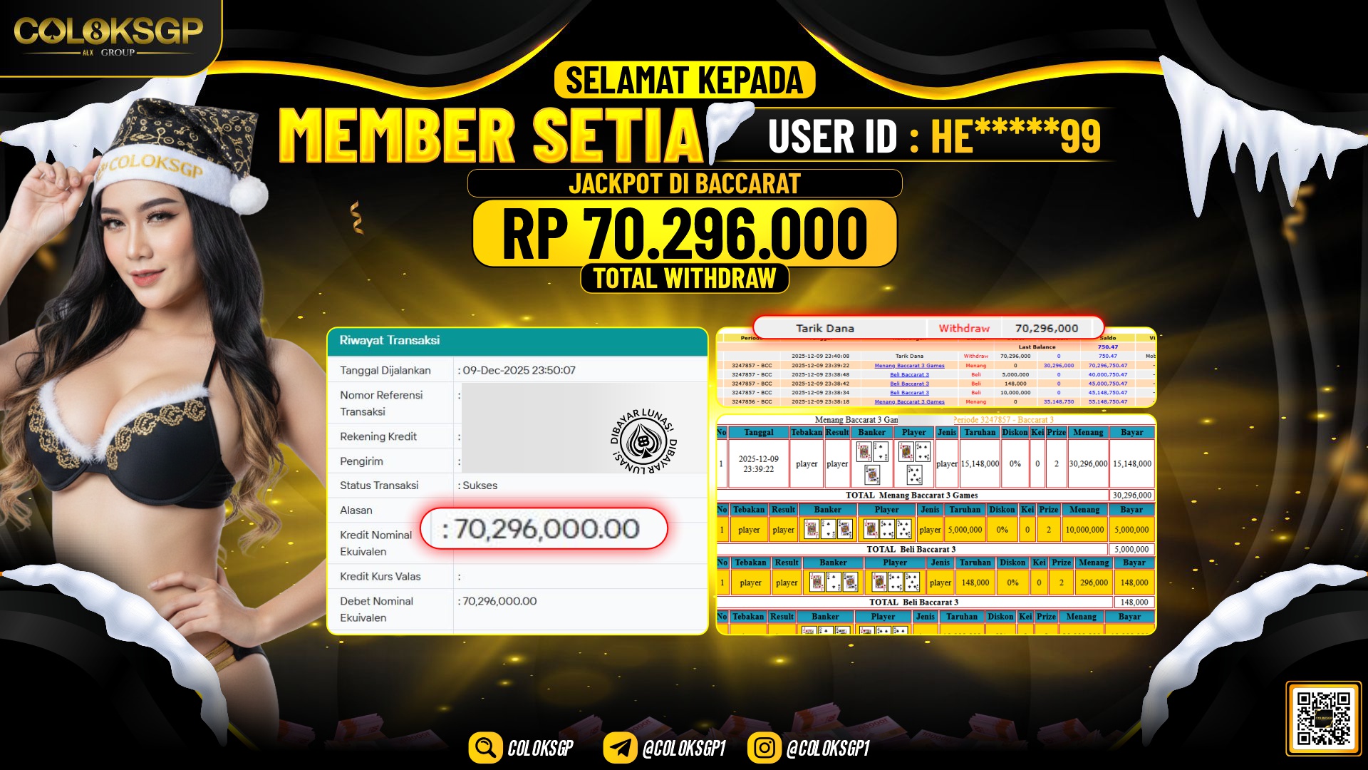COLOKSGP JACKPOT LIVE GAMES BACCARAT