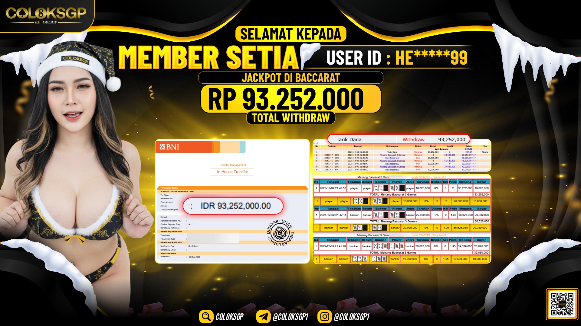 COLOKSGP JACKPOT LIVE GAMES BACCARAT