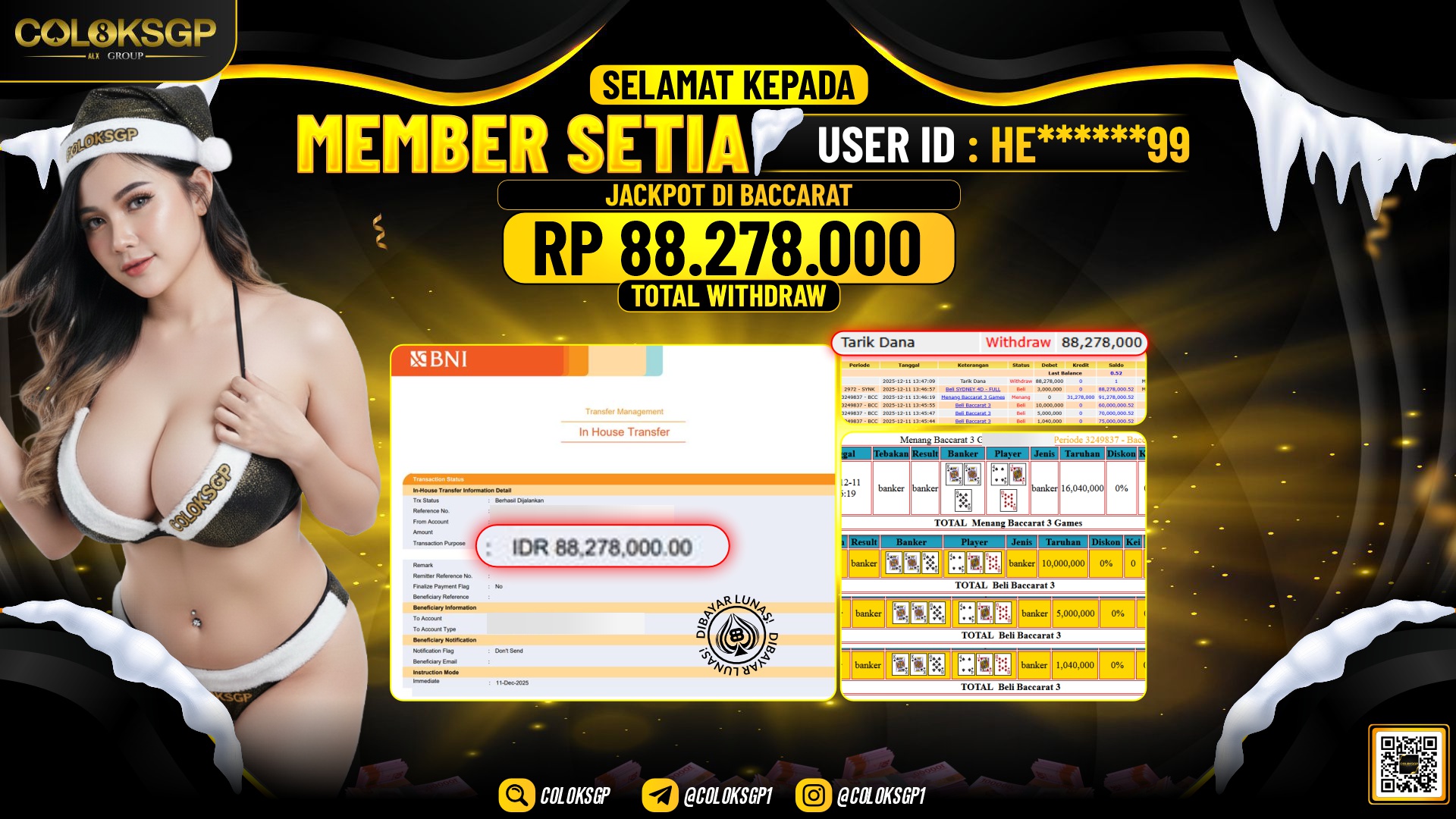 COLOKSGP JACKPOT LIVE GAMES BACCARAT