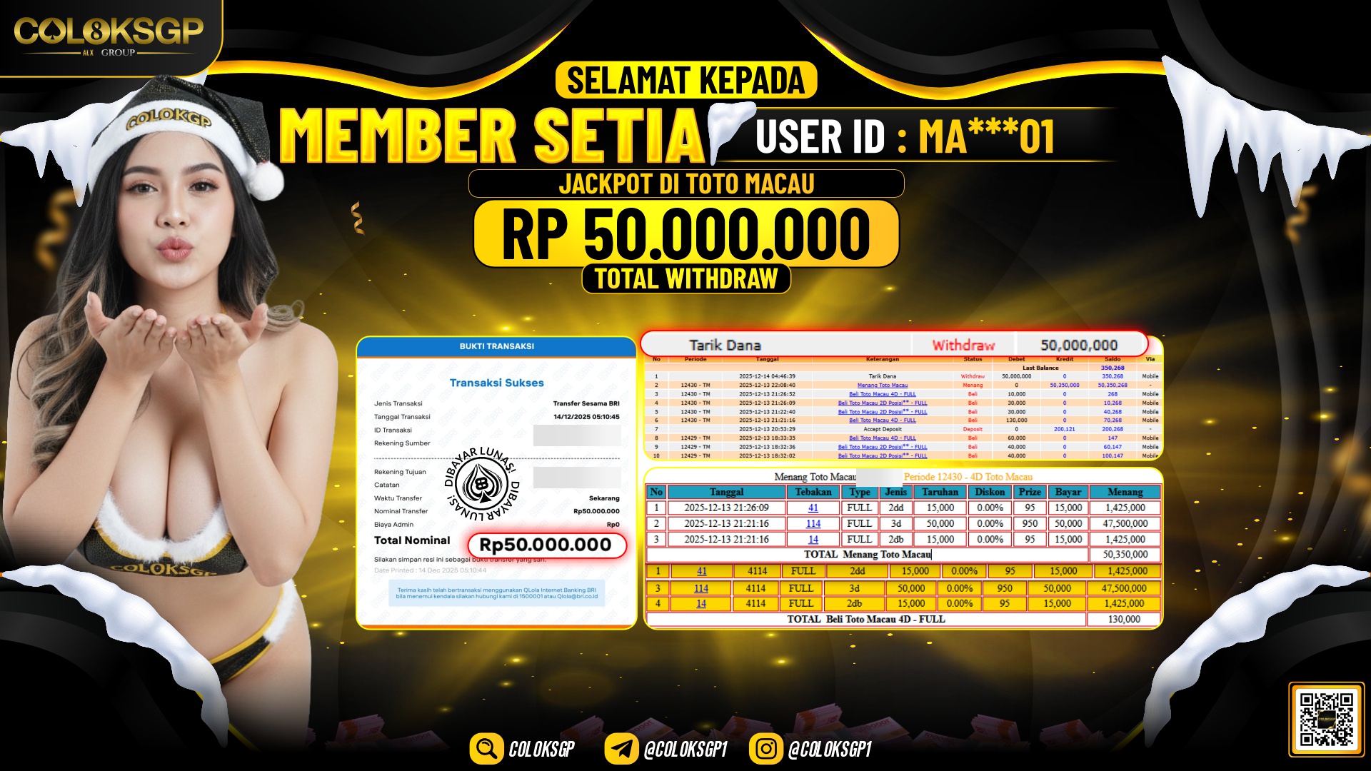 COLOKSGP JACKPOT TOTO MACAU 4D