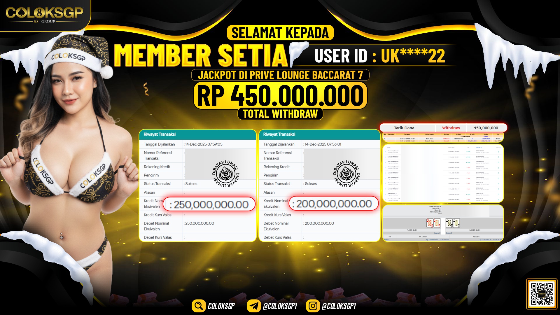 COLOKSGP JACKPOT PRIVE LOUNGE BACCARAT 7 PPLD