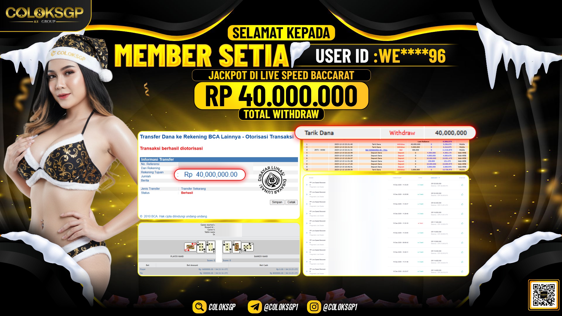 COLOKSGP JACKPOT PP LIVE SPEED BACCARAT A