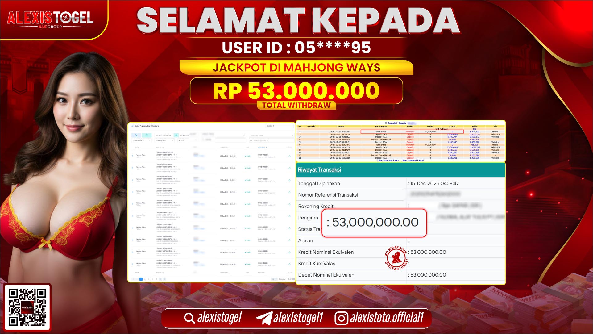 ALEXISTOGEL di SLOT MAHJONG WAYS RP.53.000.000,- LUNAS