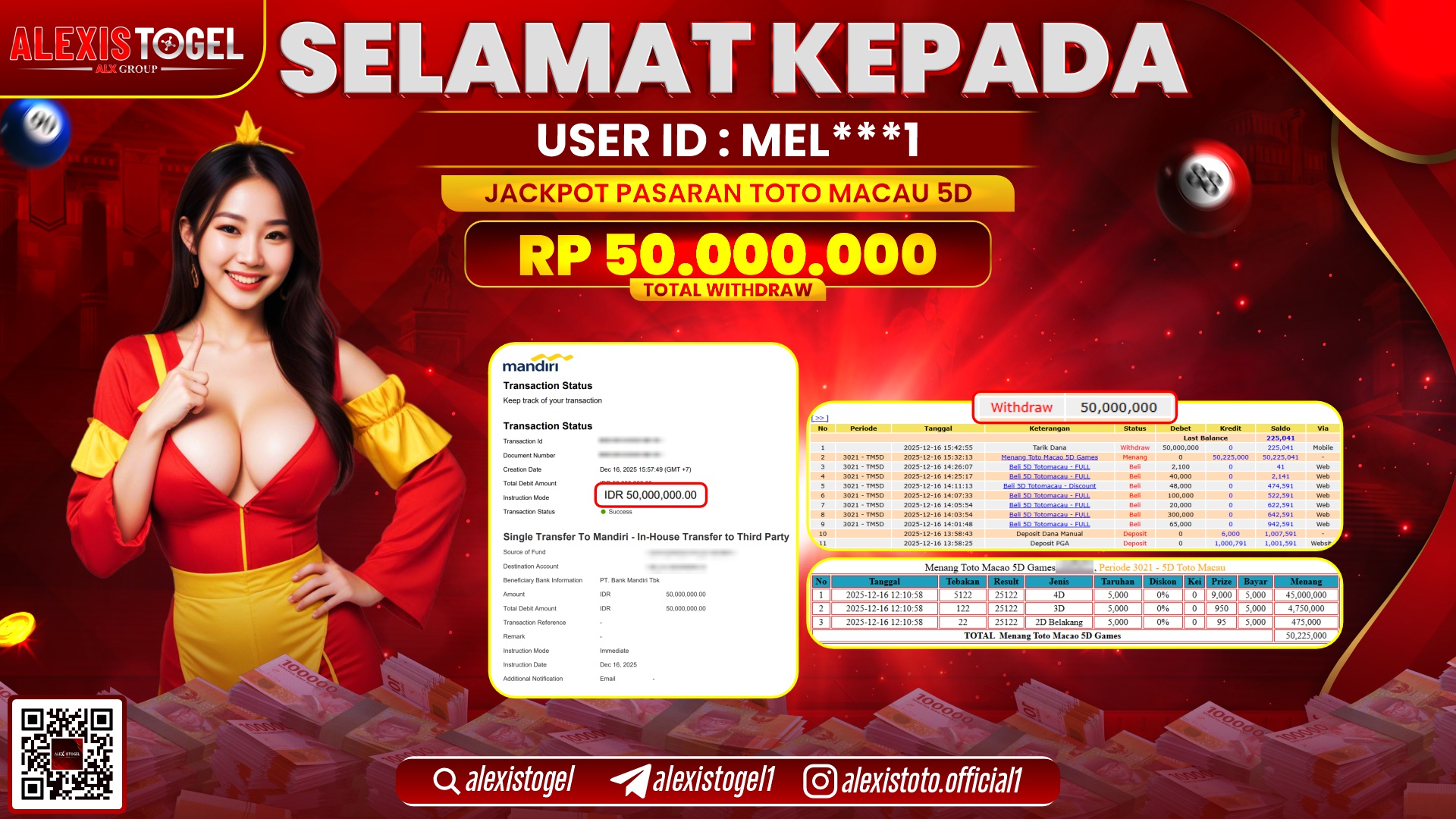 ALEXISTOGEL di TOGEL TOTO MACAU 5D RP.50.000.000,- LUNAS