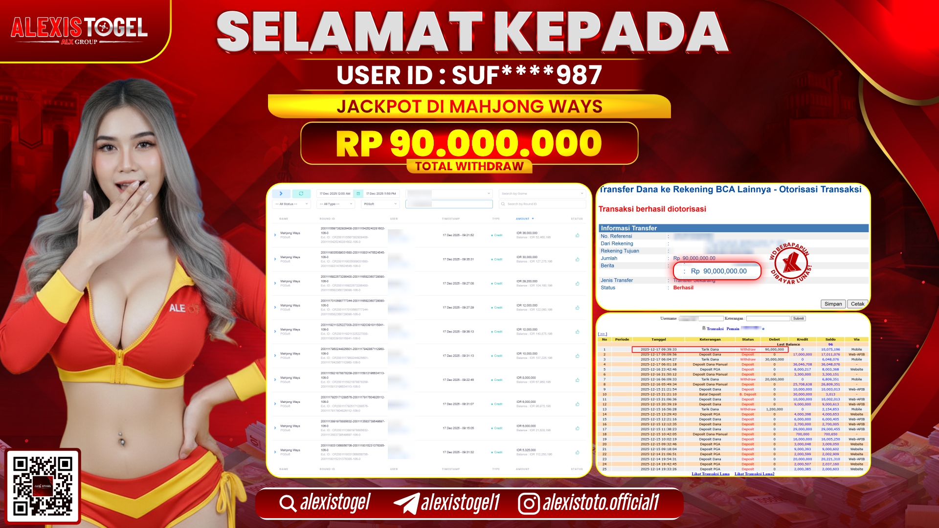 ALEXISTOGEL di SLOT MAHJONG WAYS RP.90.000.000,- LUNAS 