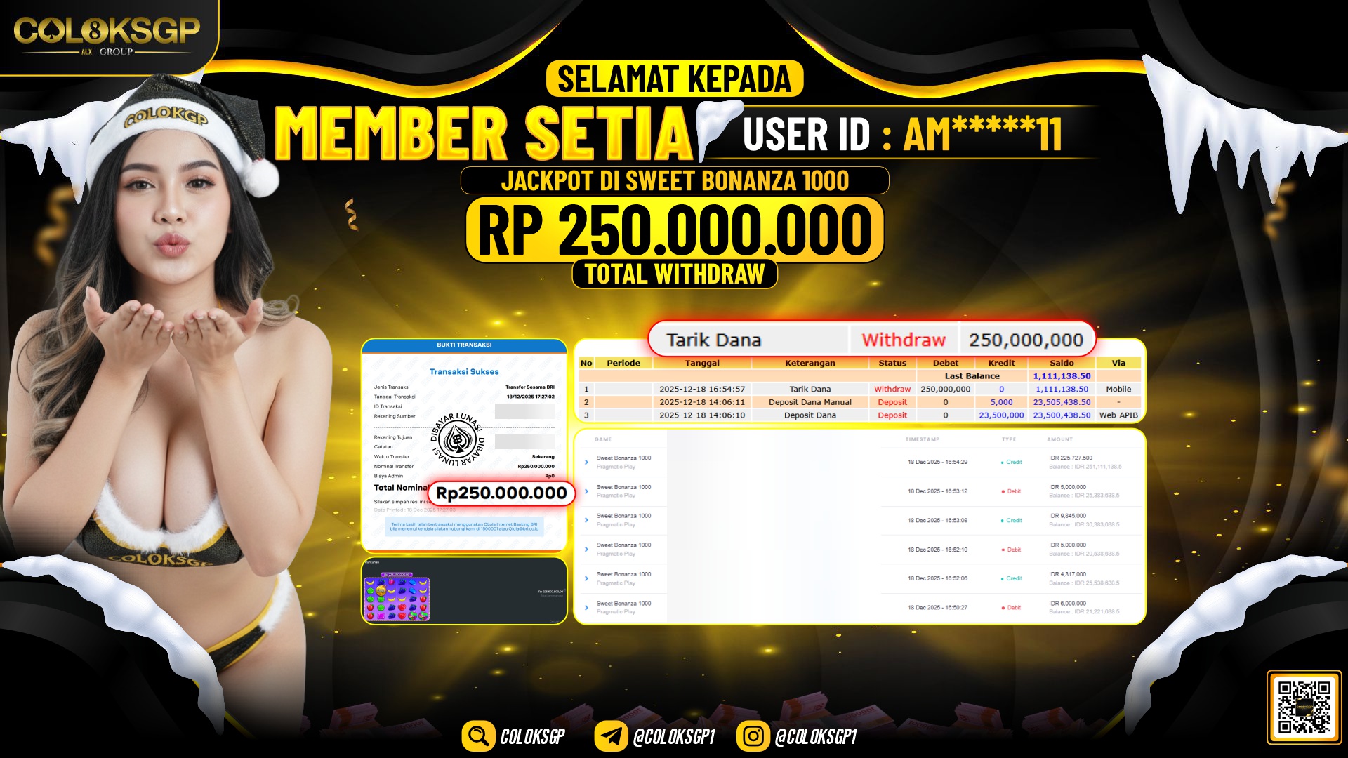 COLOKSGP JACKPOT SWEET BONANZA 1000