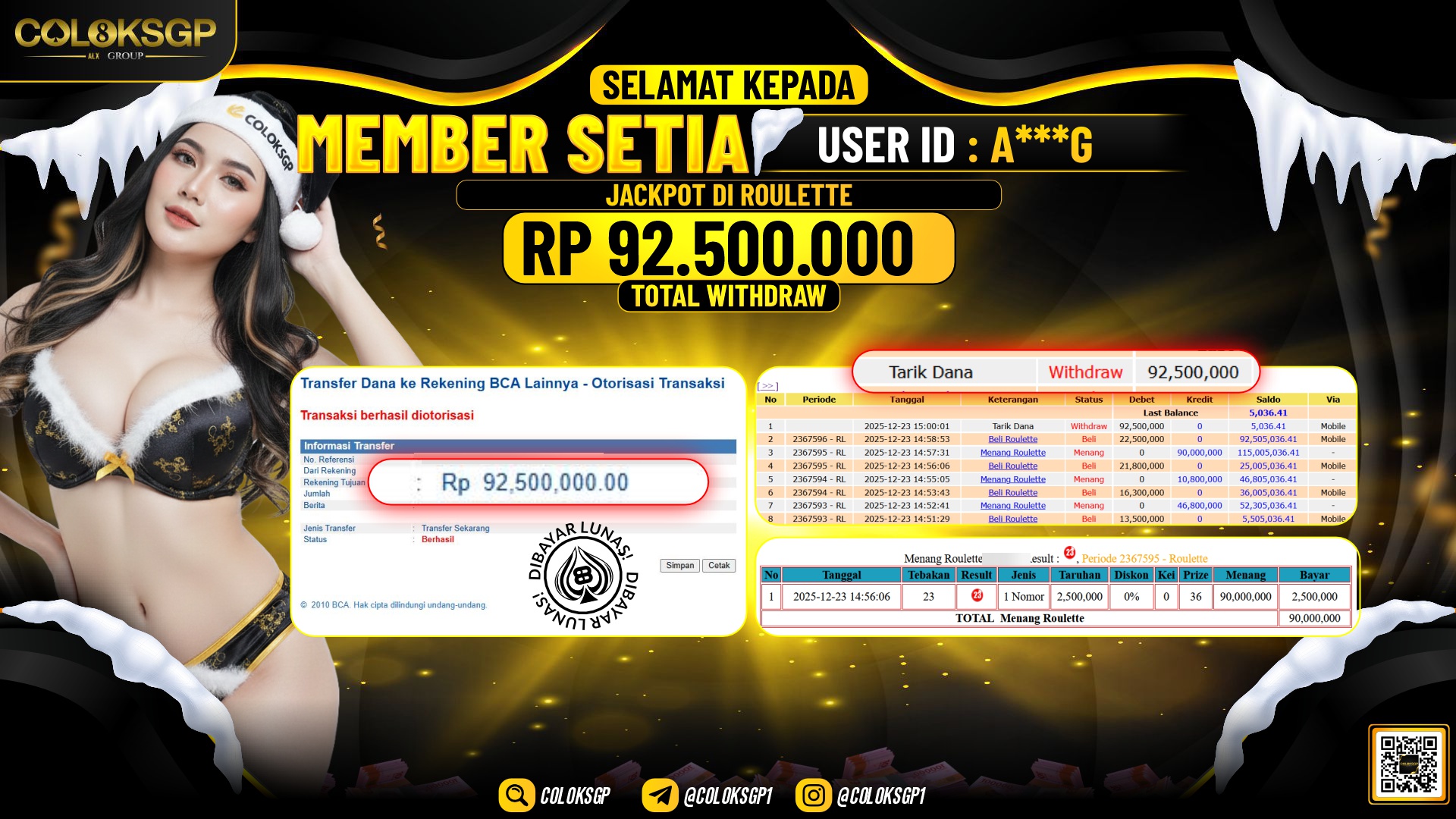 COLOKSGP JACKPOT LIVE GAMES ROULETTE
