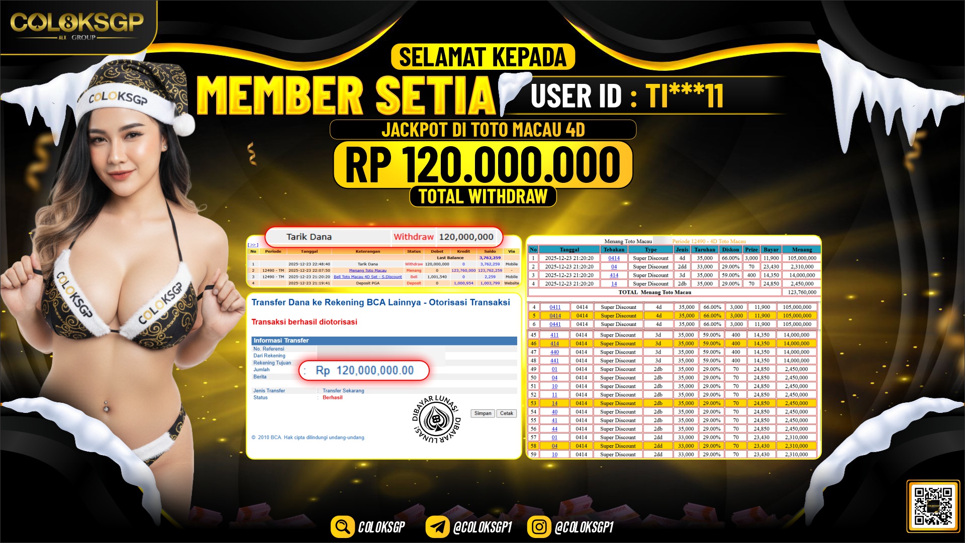 COLOKSGP JACKPOT TOTO MACAU 4D