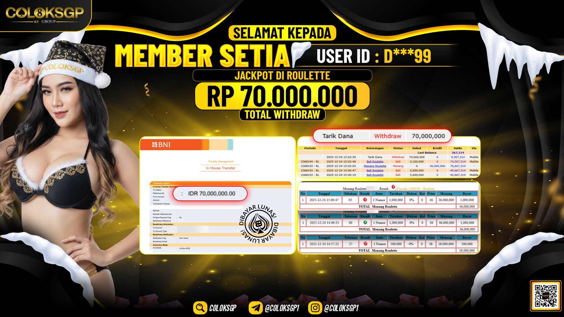COLOKSGP JACKPOT LIVE GAMES ROULETTE