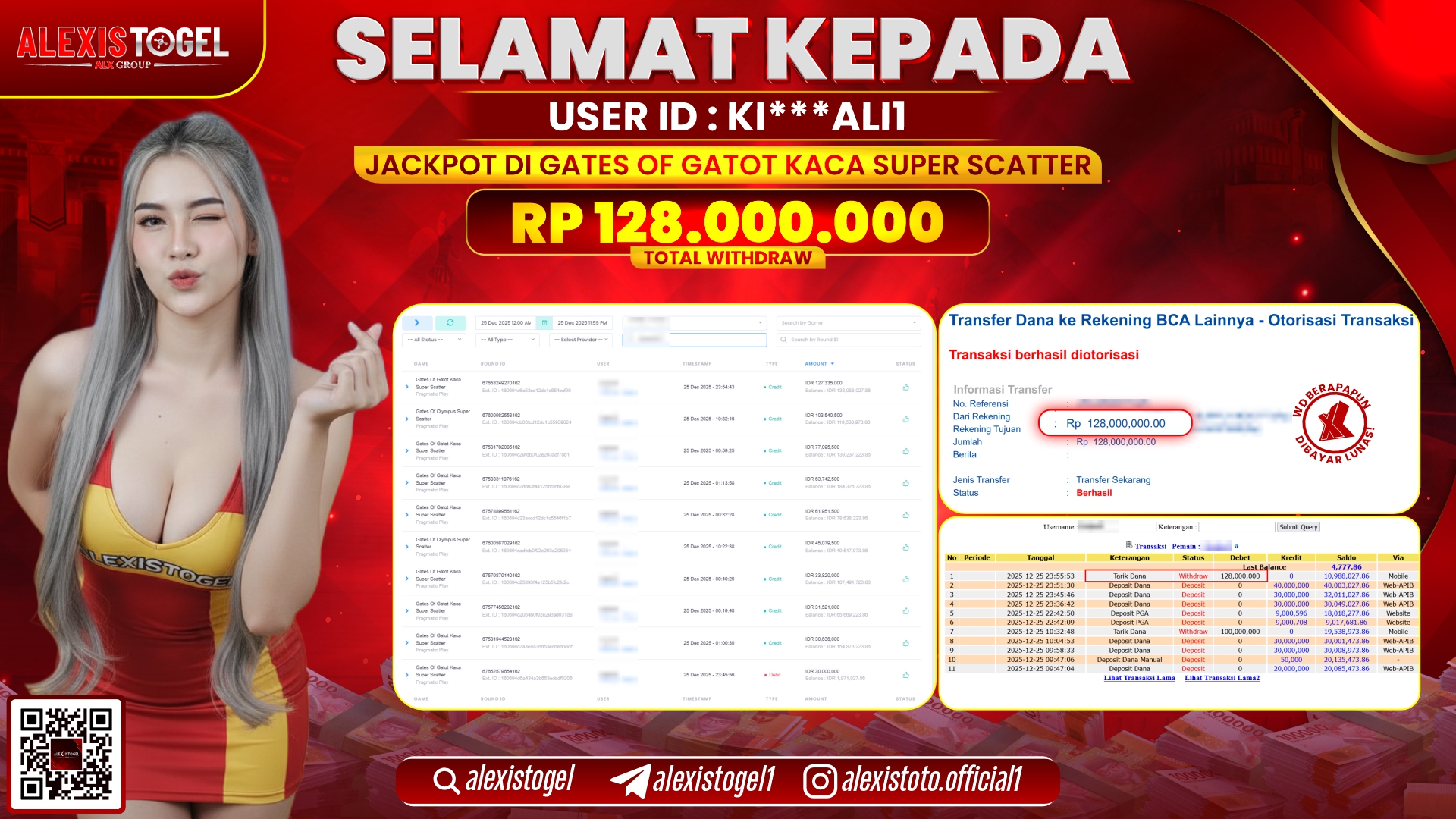 ALEXISTOGEL di SLOT GATES OF GATOT KACA SUPER SCATTER RP.128.000.000,- LUNAS