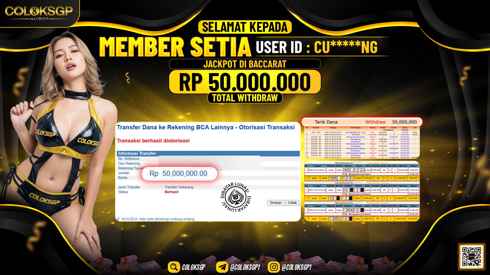 COLOKSGP JACKPOT LIVE GAMES BACCARAT