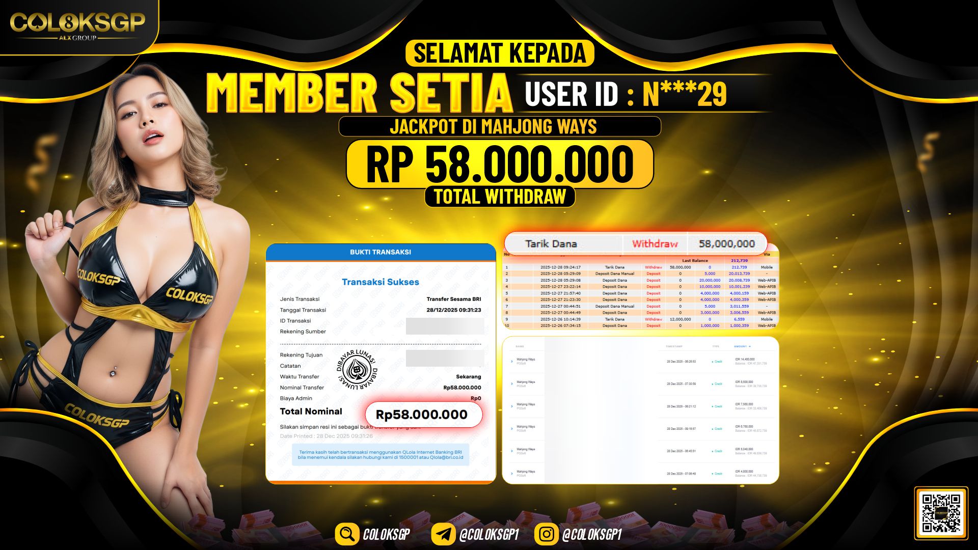 COLOKSGP JACKPOT MAHJONG WAYS PG SOFT
