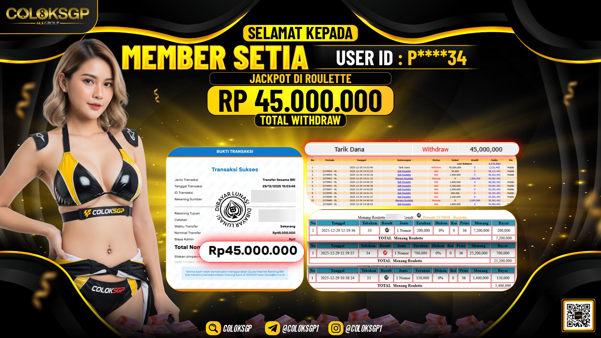 COLOKSGP JACKPOT LIVE GAMES ROULETTE