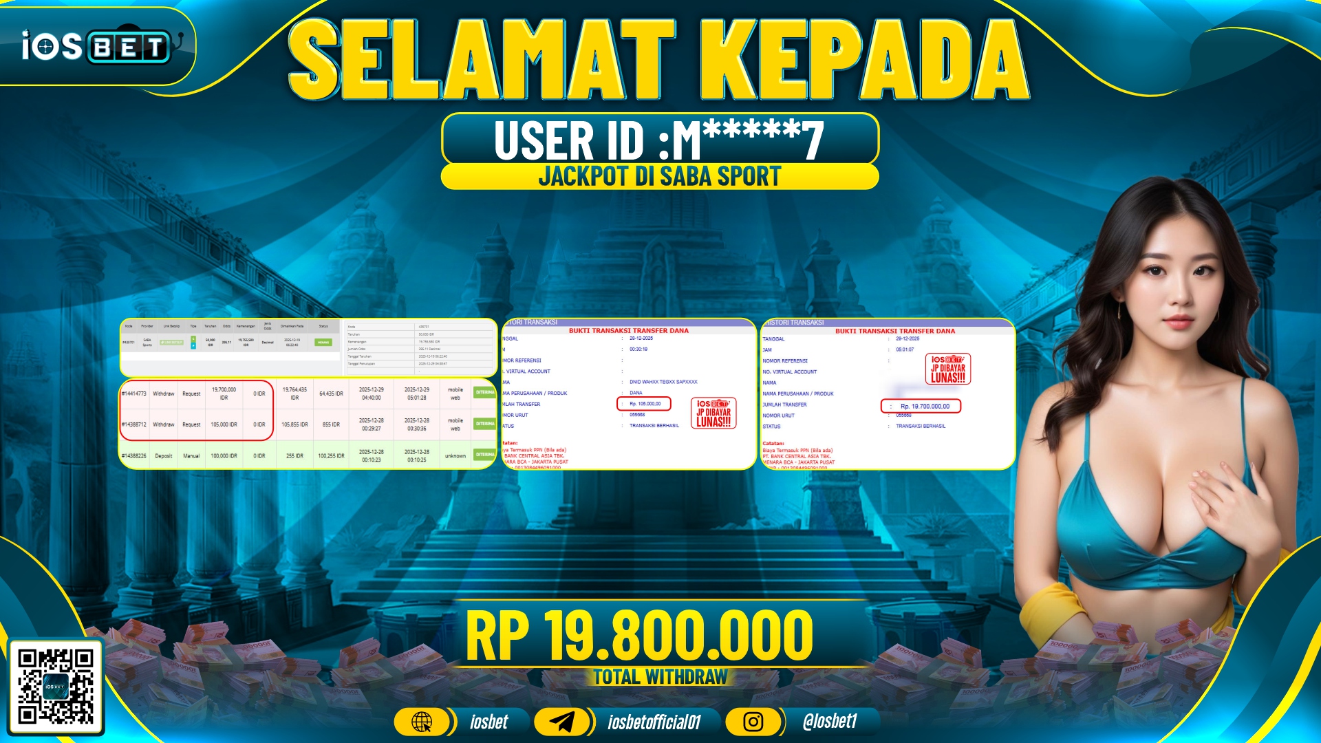 Bukti Pembayaran LUNAS SPORT GAME GACOR Rp.19.800.000,-