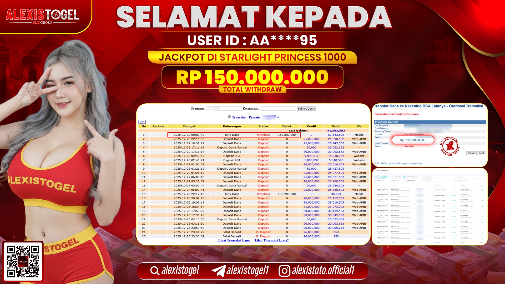 ALEXISTOGEL di SLOT STARLIGHT PRINCESS 1000 RP.150.000.000,- LUNAS