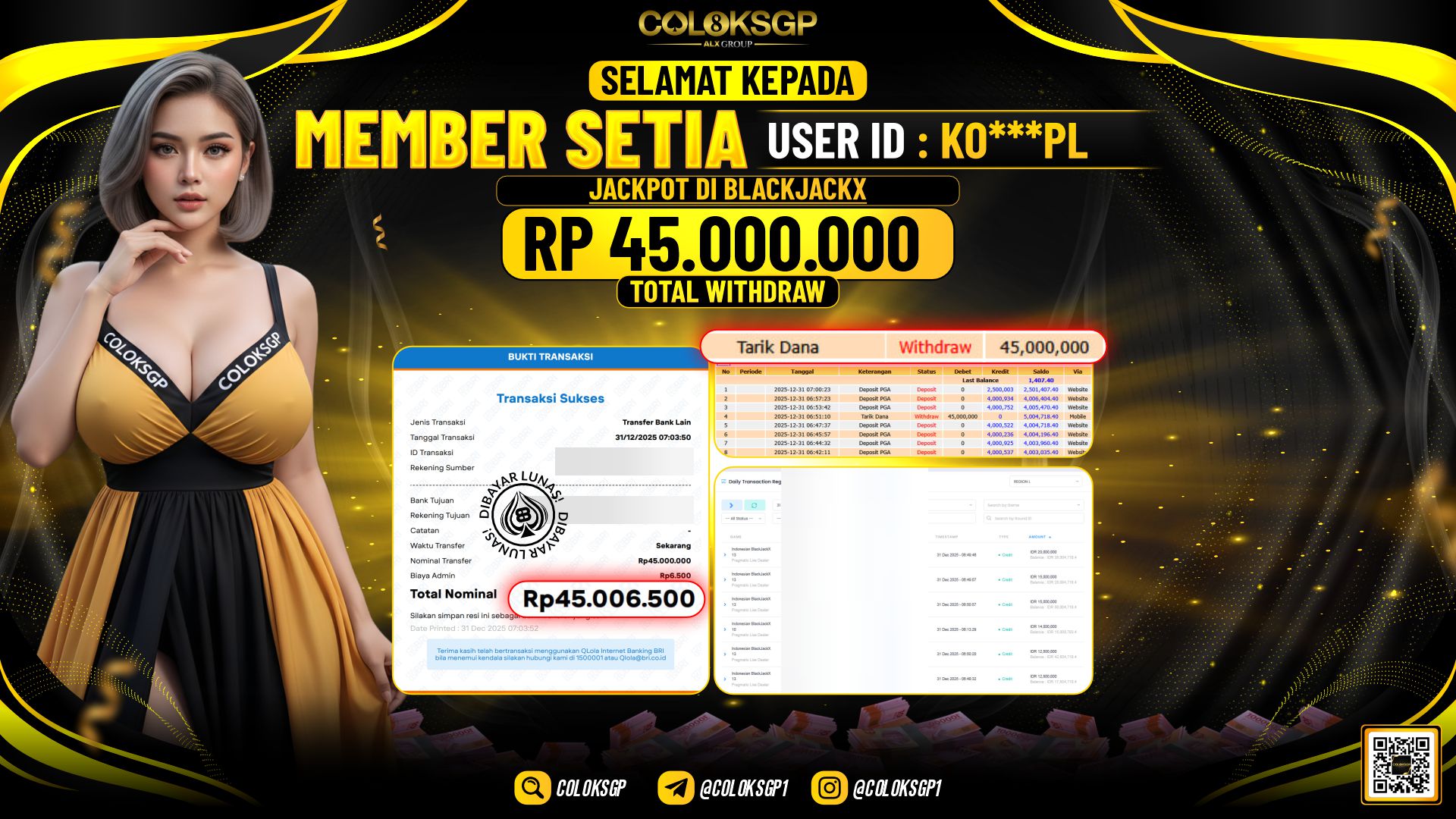 COLOKSGP JACKPOT INDONESIA BLACKJACK X PPLD