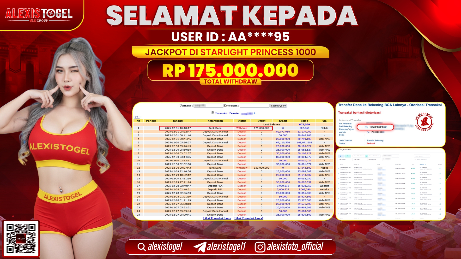 ALEXISTOGEL di SLOT STARLIGHT PRINCESS 1000 RP.175.000.000,- LUNAS