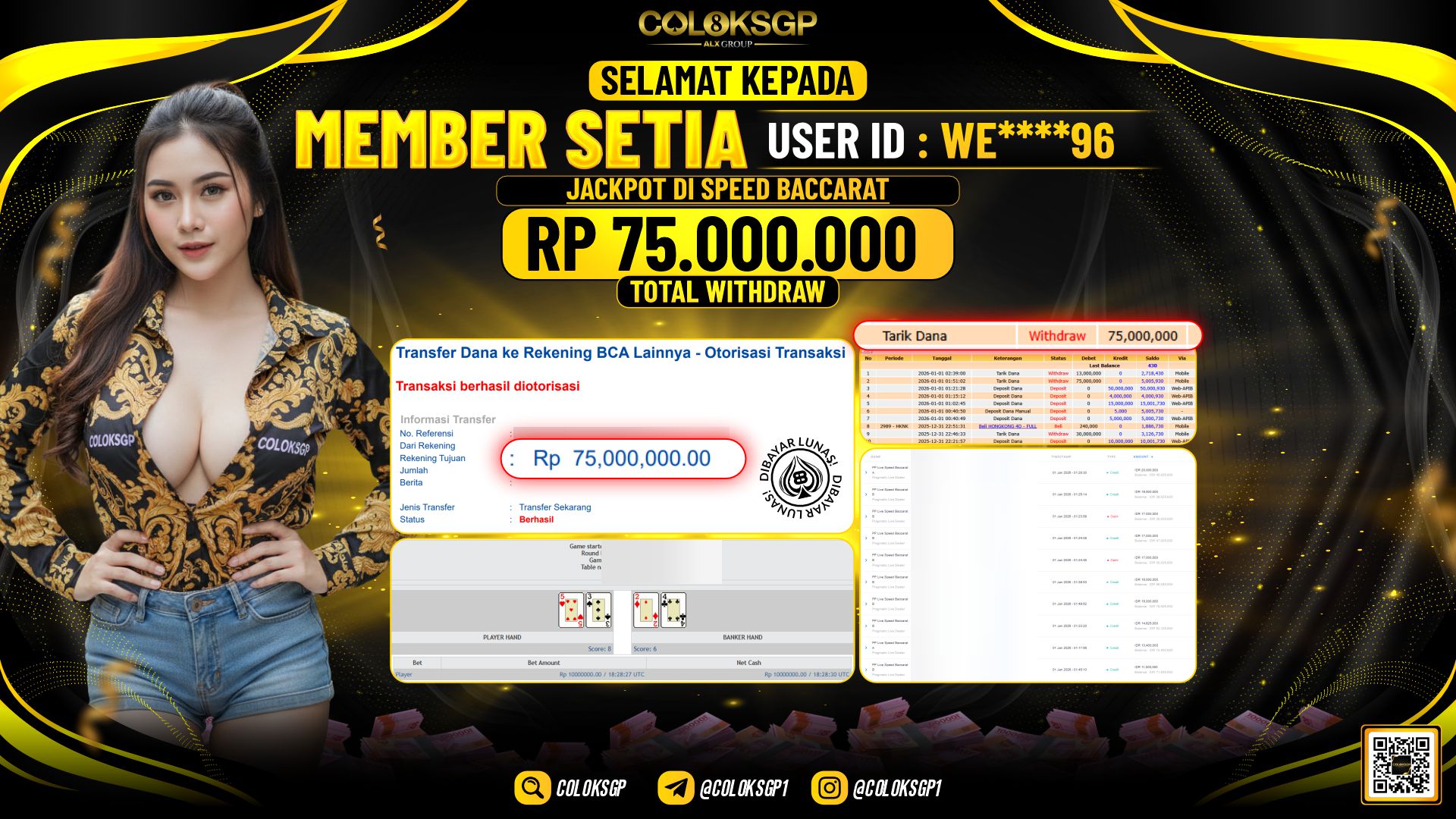 COLOKSGP JACKPOT PP LIVE SPEED BACCARAT A