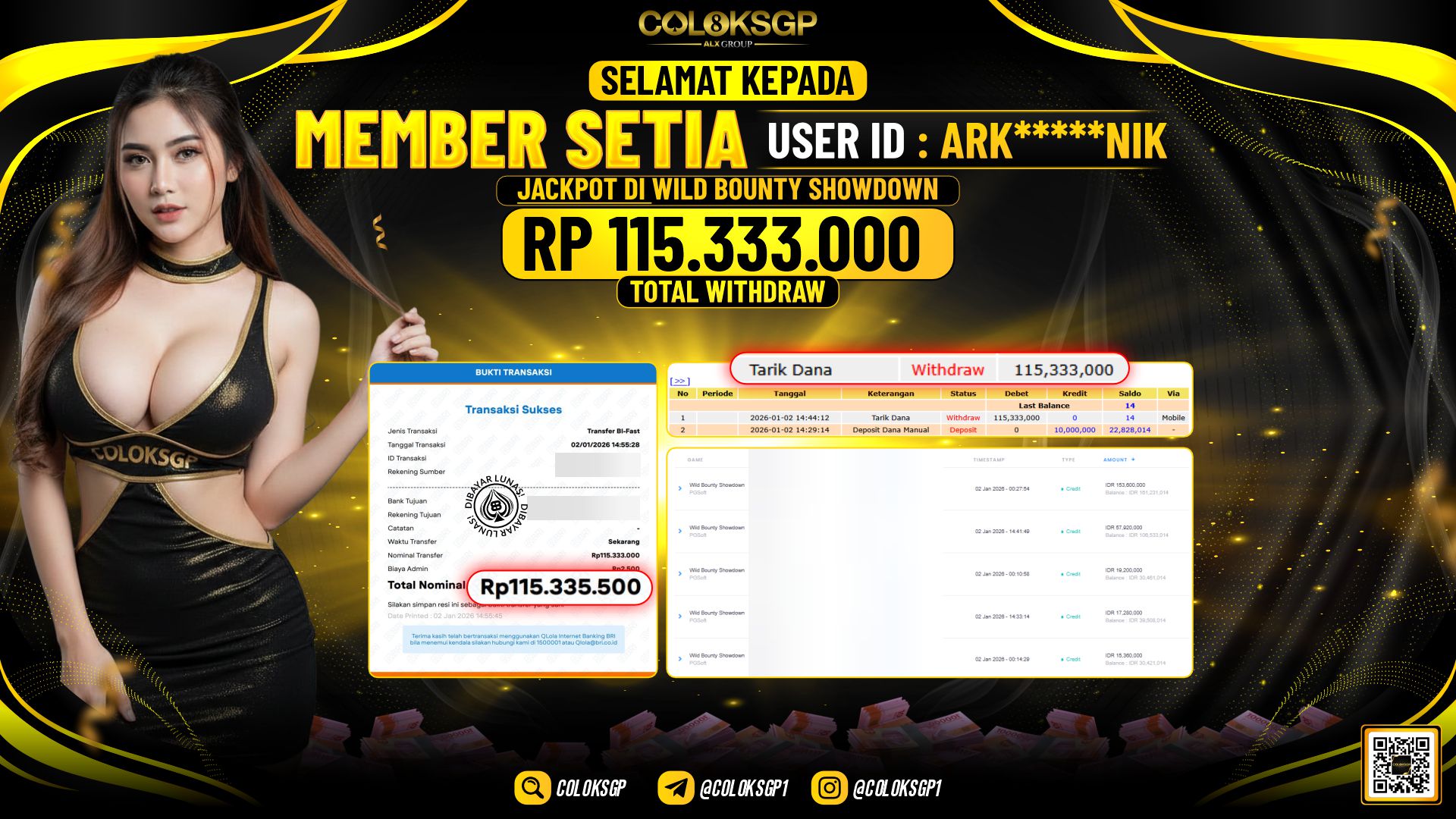 COLOKSGP JACKPOT WILD BOUNTY SHOWDOWN PG SOFT