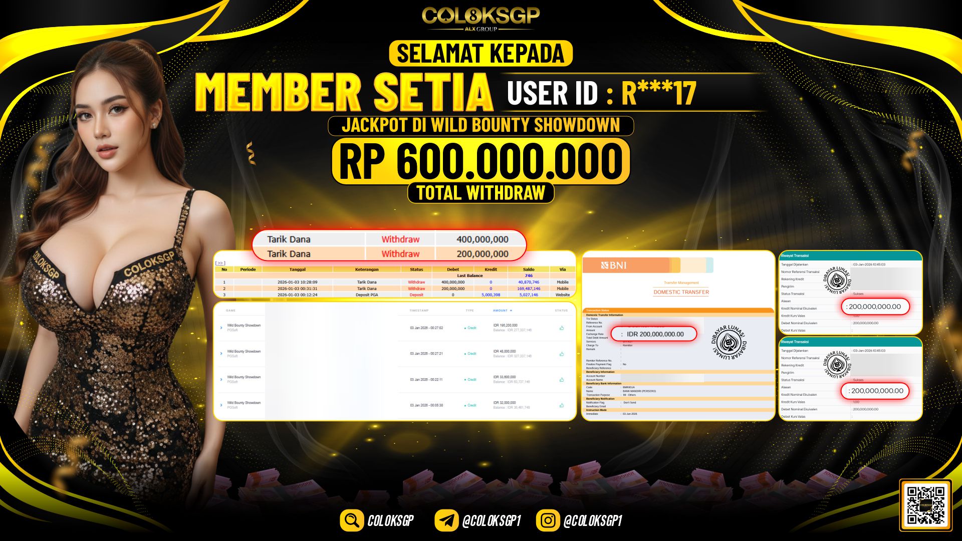 COLOKSGP JACKPOT WILD BOUNTY SHOWDOWN PG SOFT