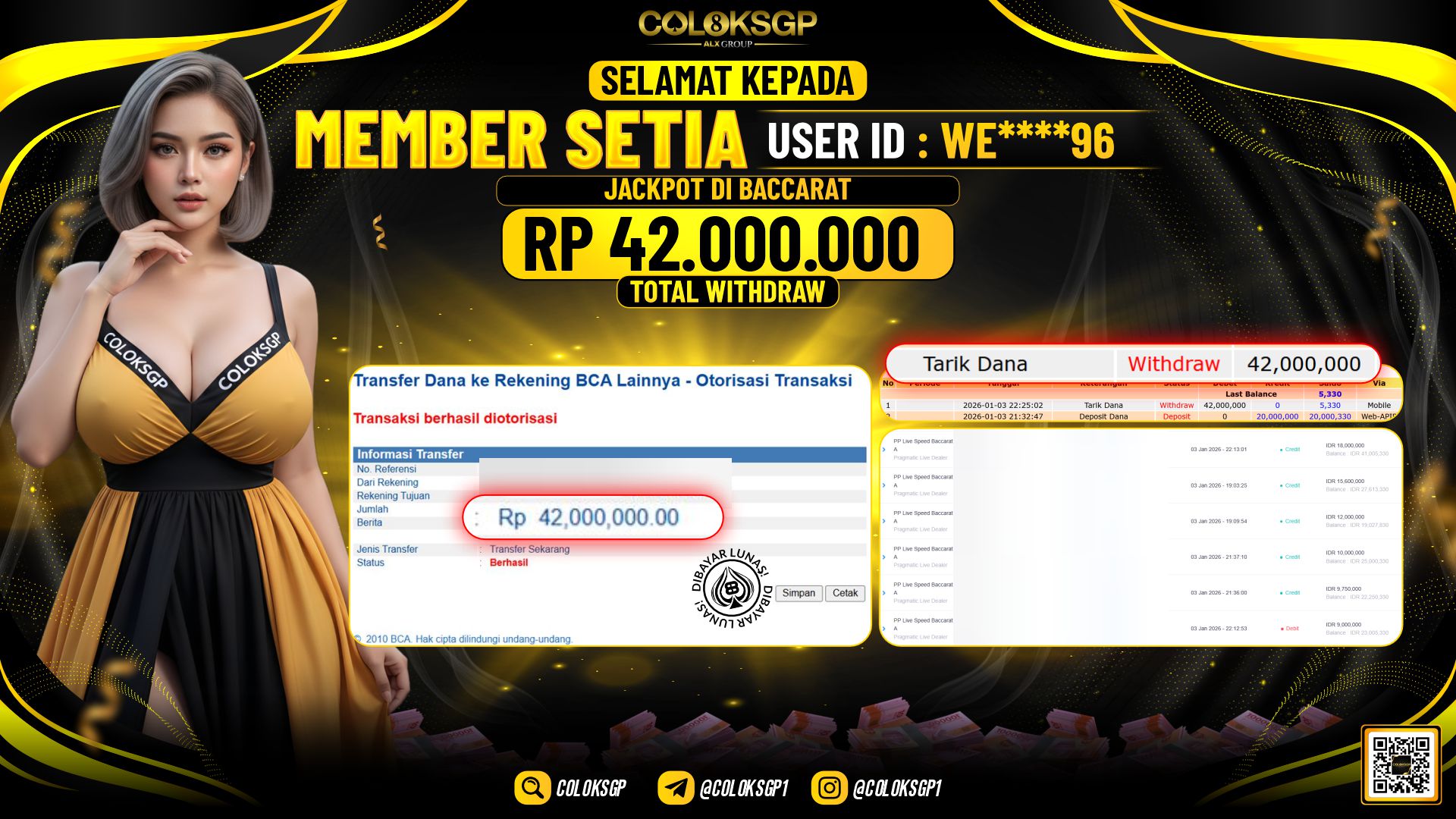 COLOKSGP JACKPOT LIVE GAMES BACCARAT