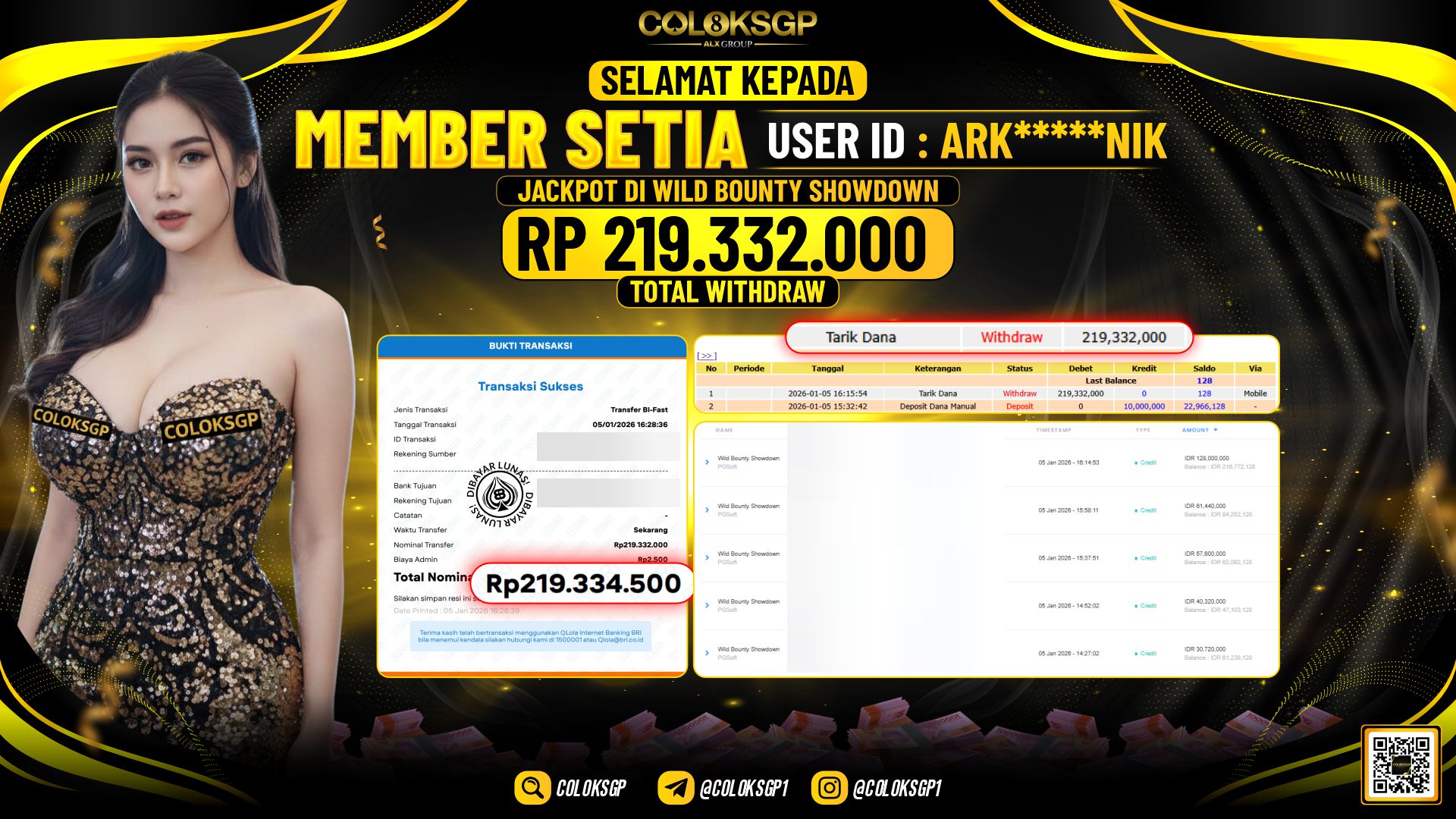 COLOKSGP JACKPOT WILD BOUNTY SHOWDOWN PG SOFT