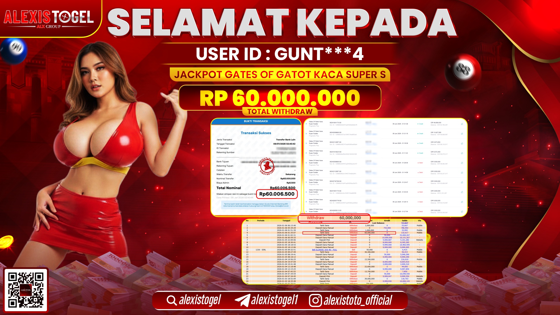 ALEXISTOGEL di SLOT GATES OF GATOT KACA SUPER S RP.60.000.000,- LUNAS