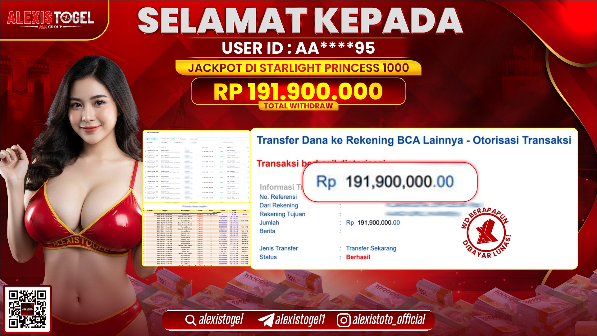 ALEXISTOGEL di SLOT STARLIGHT PRINCESS 1000 RP.191.900.000,- LUNAS