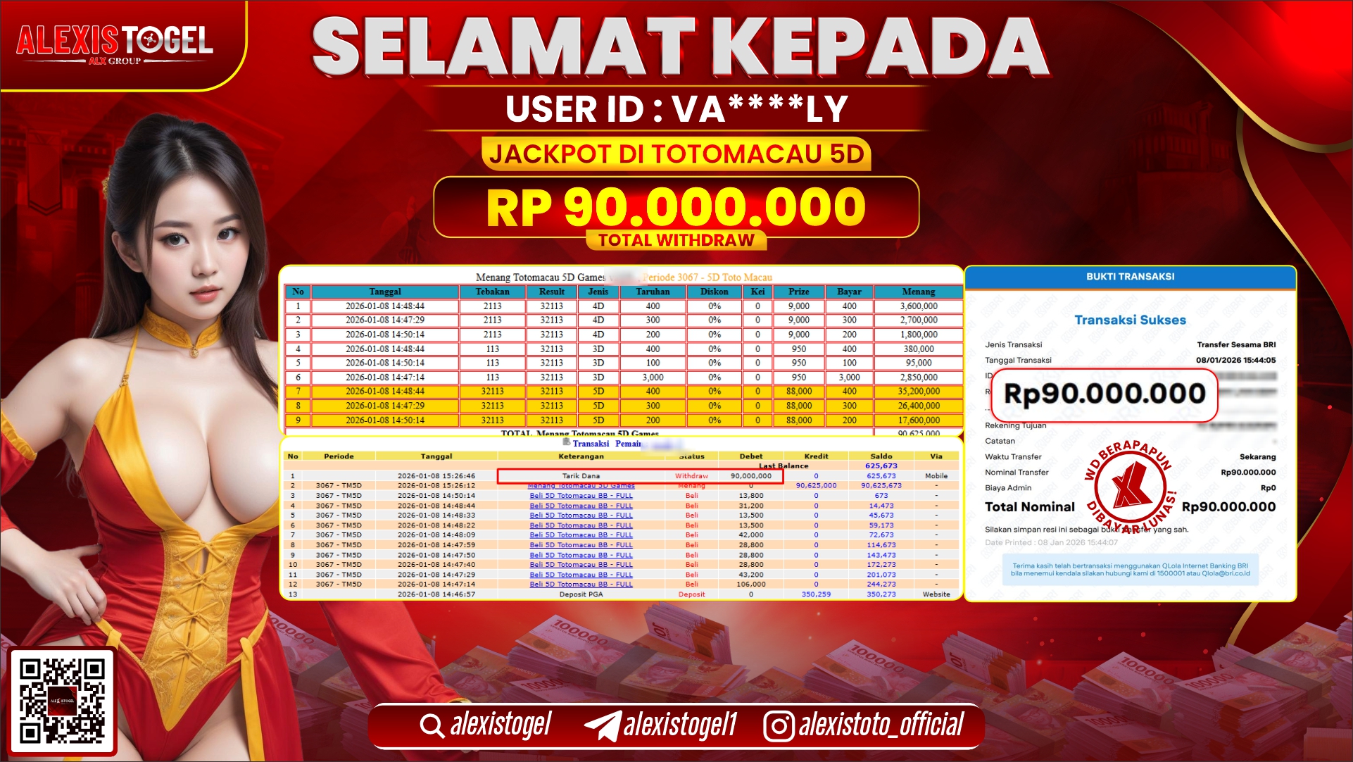 ALEXISTOGEL di TOGEL TOTO MACAU 5D RP.90.000.000,- LUNAS