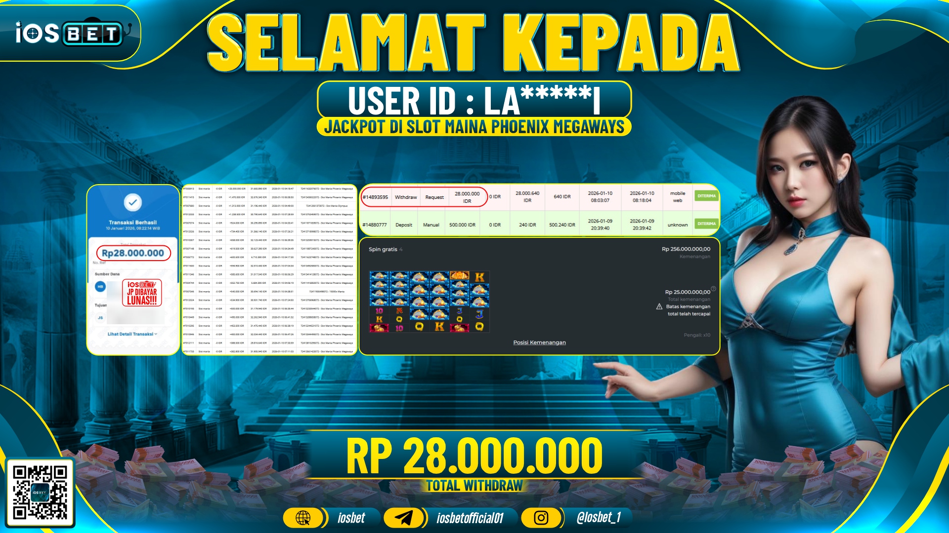 Bukti Pembayaran LUNAS SLOT GAME GACOR Rp.28.000.000,-