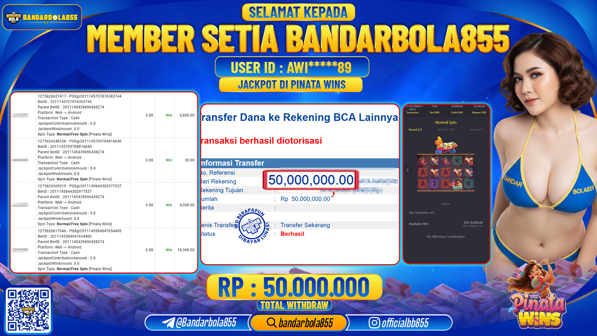 🎖 JACKPOT BANDARBOLA855 di PINATA WINS Rp50.000.000 🎖