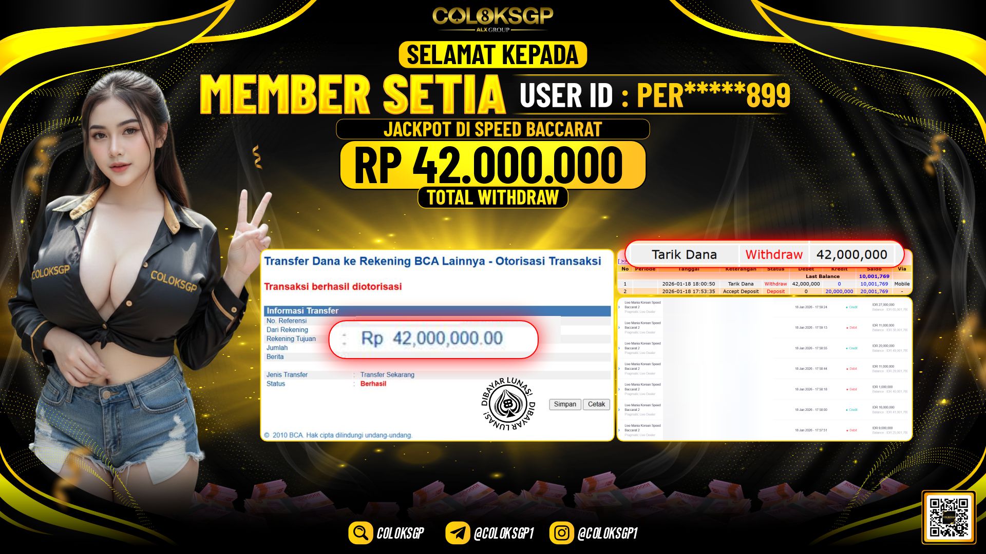 COLOKSGP JACKPOT SPEED BACCARAT LIVE CASINO