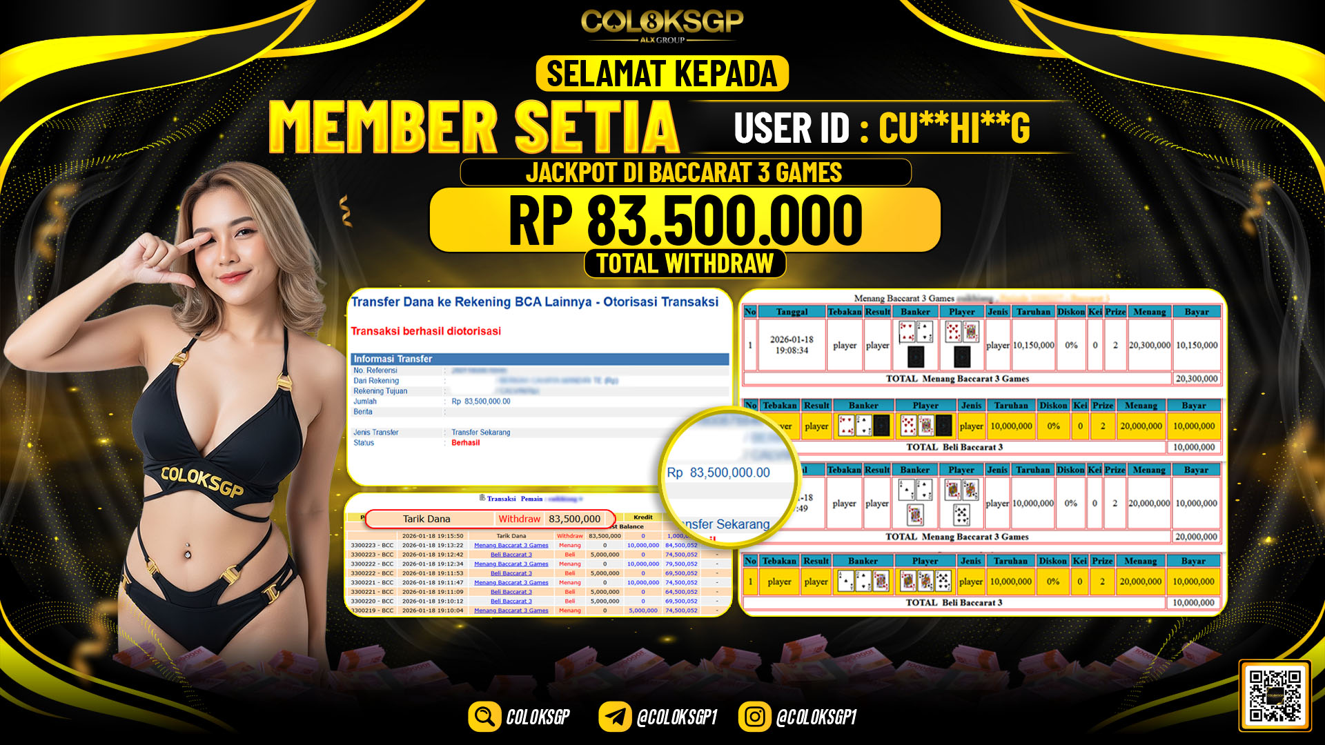 COLOKSGP JACKPOT BACCARAT 3 GAMES