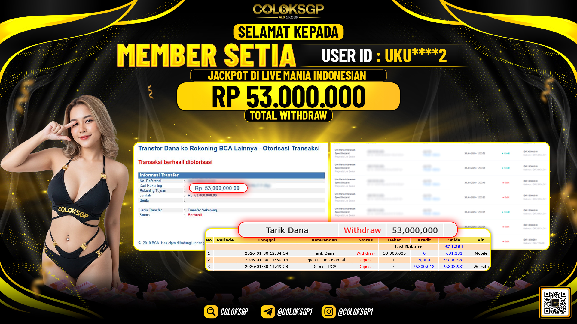 COLOKSGP JACKPOT LIVE CASINO LIVE MANIA INDONESIAN