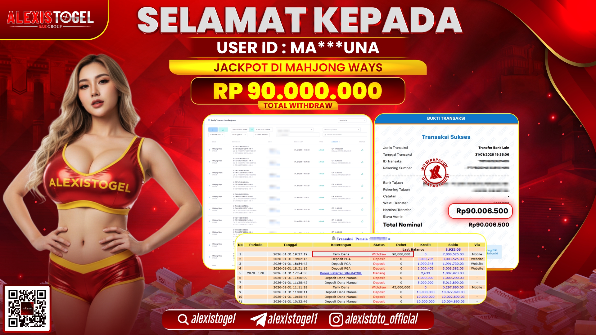 ALEXISTOGEL di SLOT MAHJONG WAYS RP.90.000.000,- LUNAS