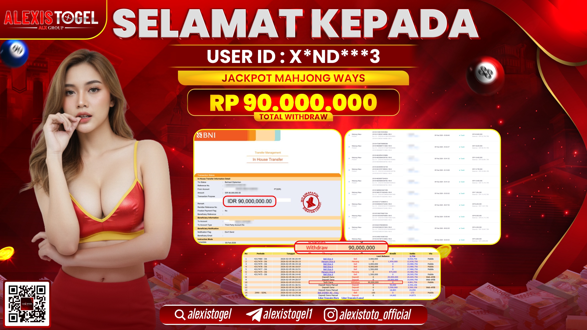 ALEXISTOGEL di SLOT MAHJONG WAYS RP.90.000.000,- LUNAS