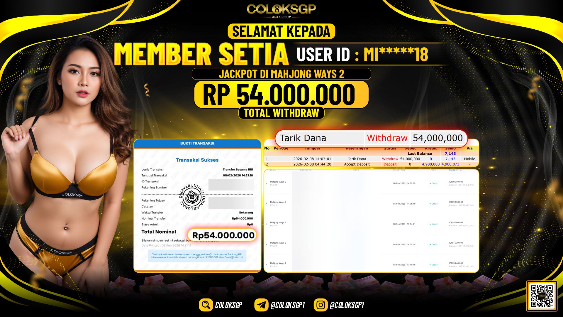 COLOKSGP JACKPOT DI MAHJONG WAYS 2