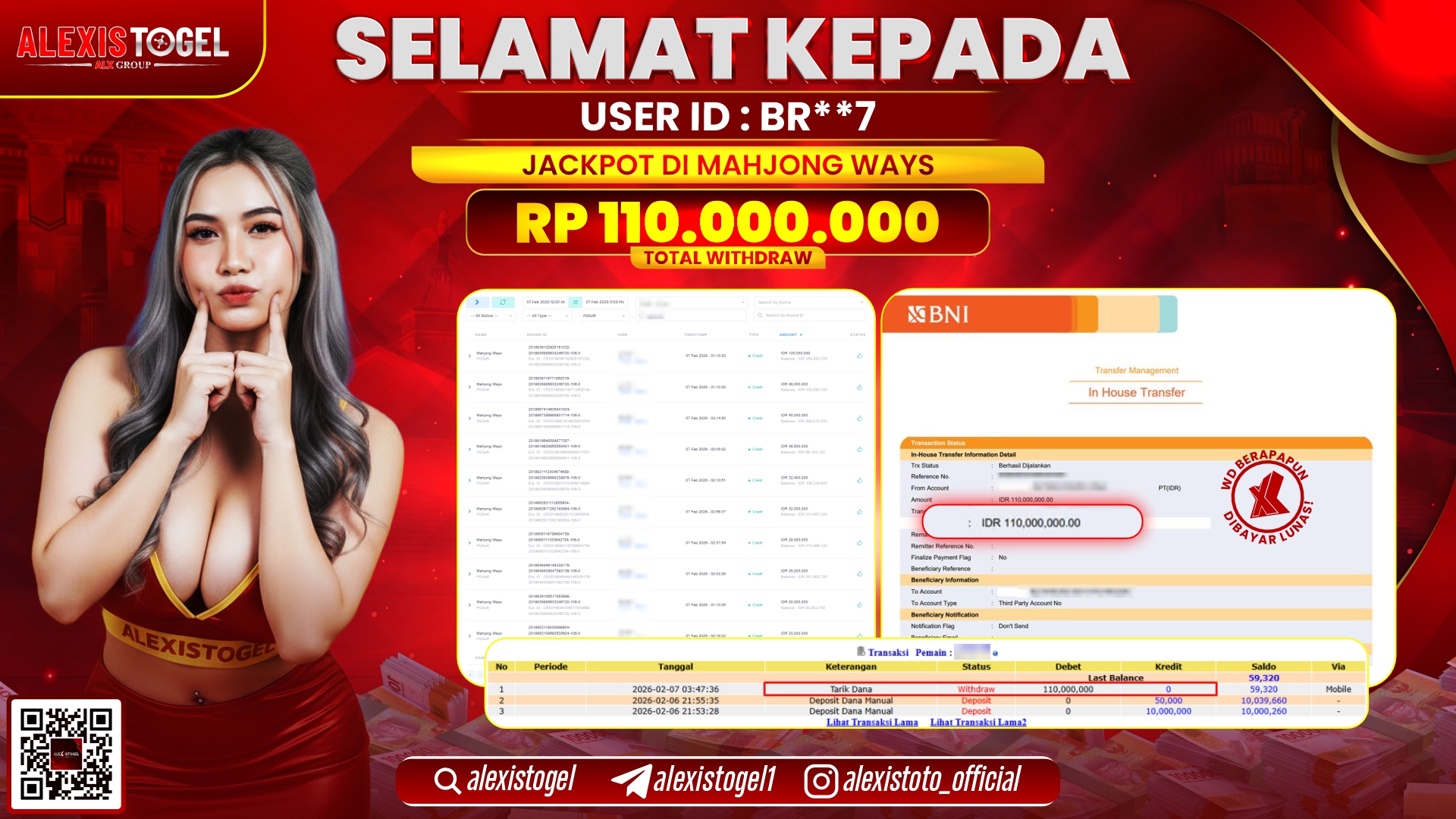 ALEXISTOGEL di SLOT MAHJONG WAYS RP.110.000.000,- LUNAS 