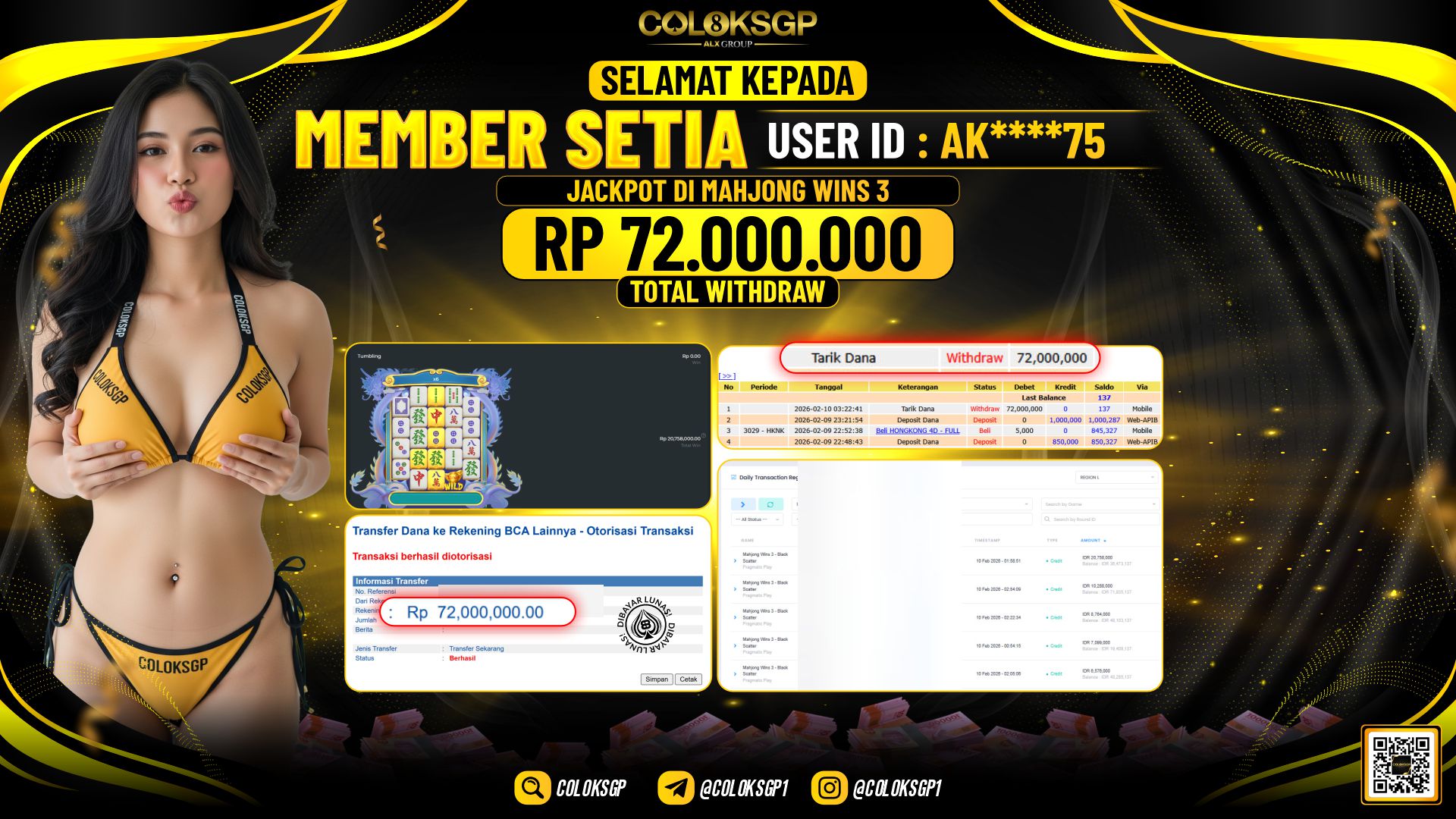 COLOKSGP JACKPOT DI MAHJONG WINS 3