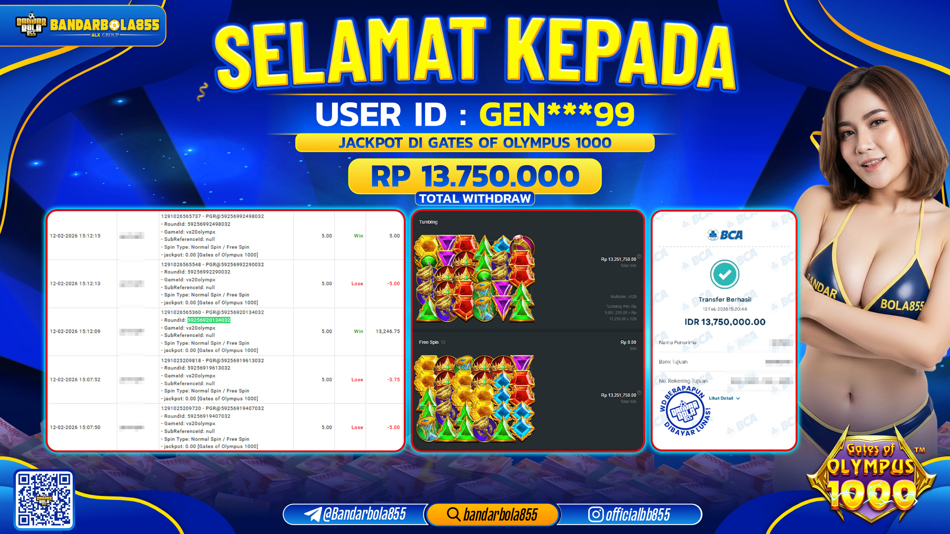 🎖-jackpot-bandarbola855-di-gates-of-olympus-1000-rp13750000 🎖-09-40-09-2026-02-12