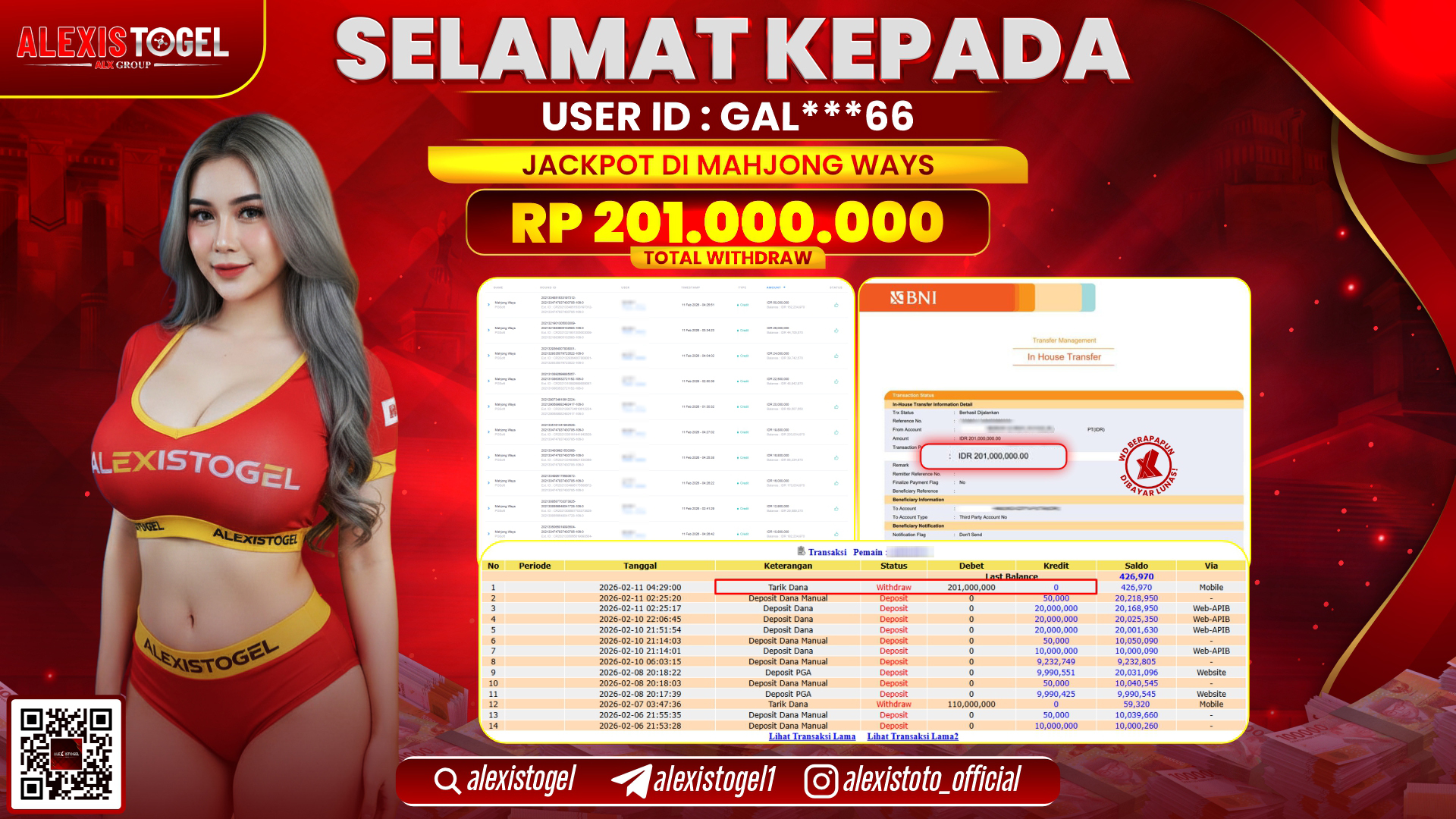 ALEXISTOGEL di SLOT MAHJONG WAYS RP.201.000.000,- LUNAS 