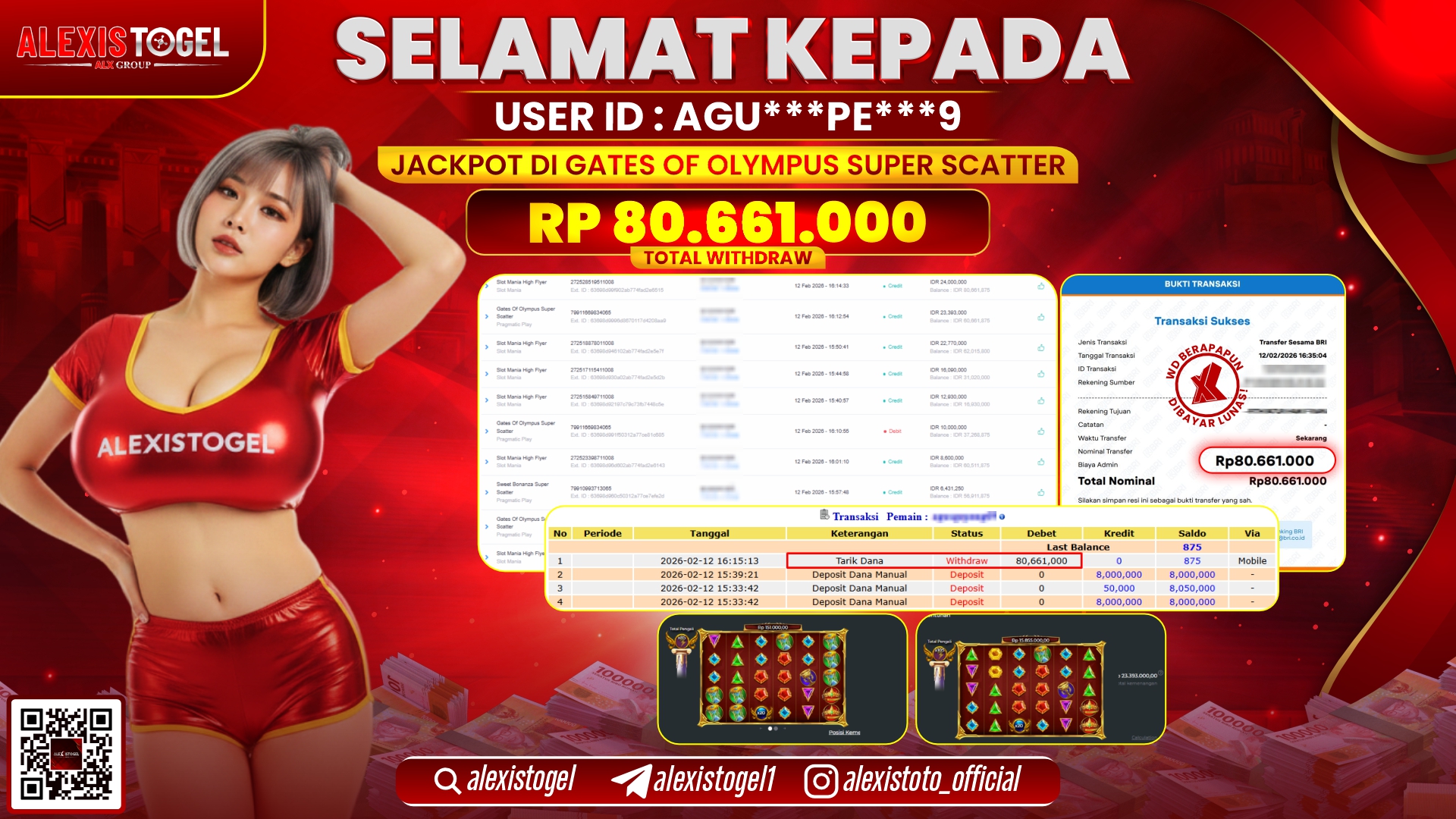 ALEXISTOGEL di SLOT GATES OF OLYMPUS SUPER SCATTER RP.80.661.000,- LUNAS 