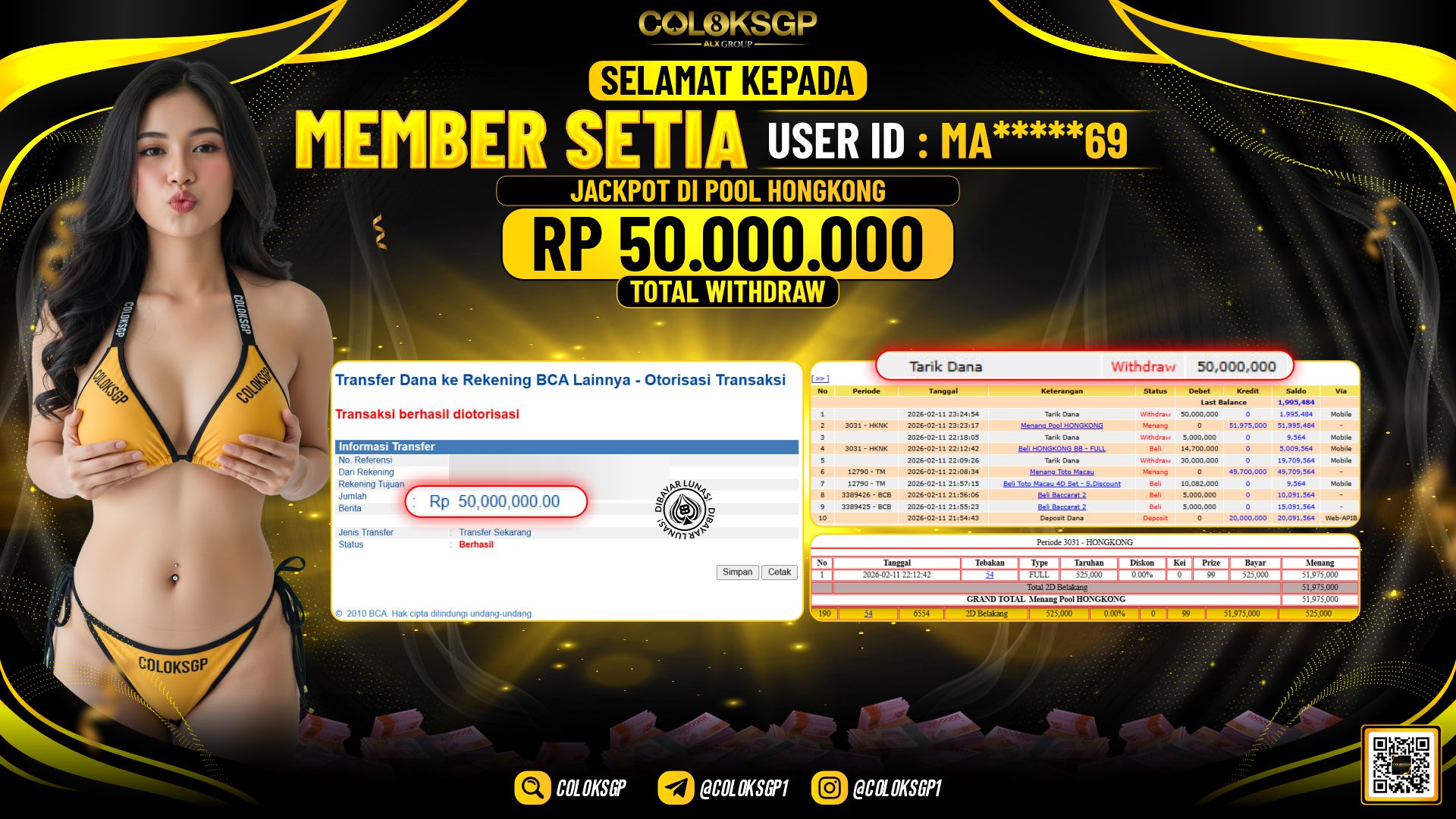 COLOKSGP JACKPOT DI POOL HONGKONG