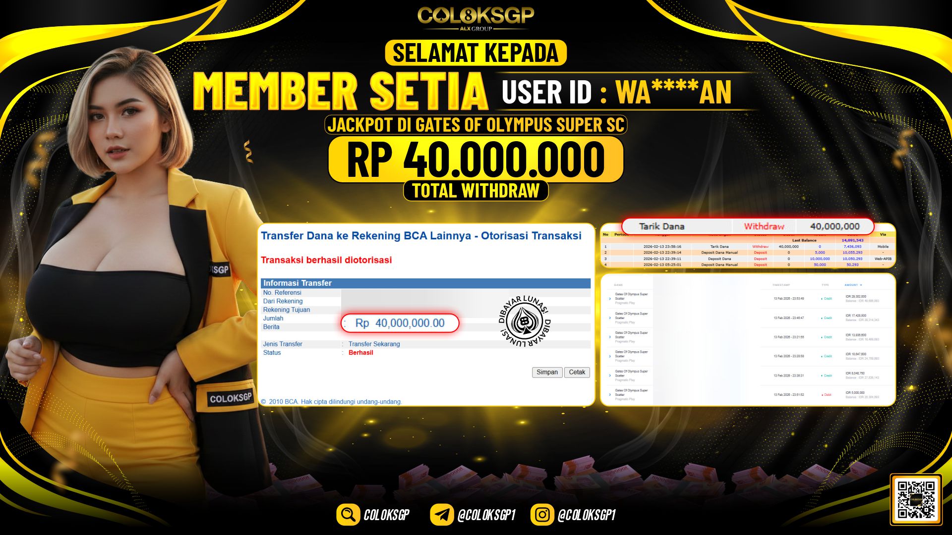 COLOKSGP JACKPOT DI GATES OF OLYMPUS SUPER SC