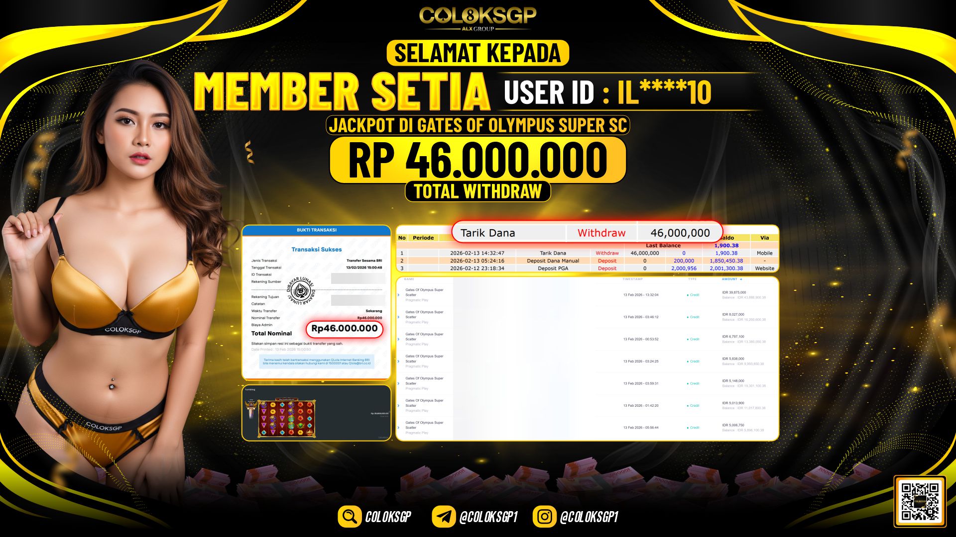 COLOKSGP JACKPOT DI GATES OF OLYMPUS SUPER SC