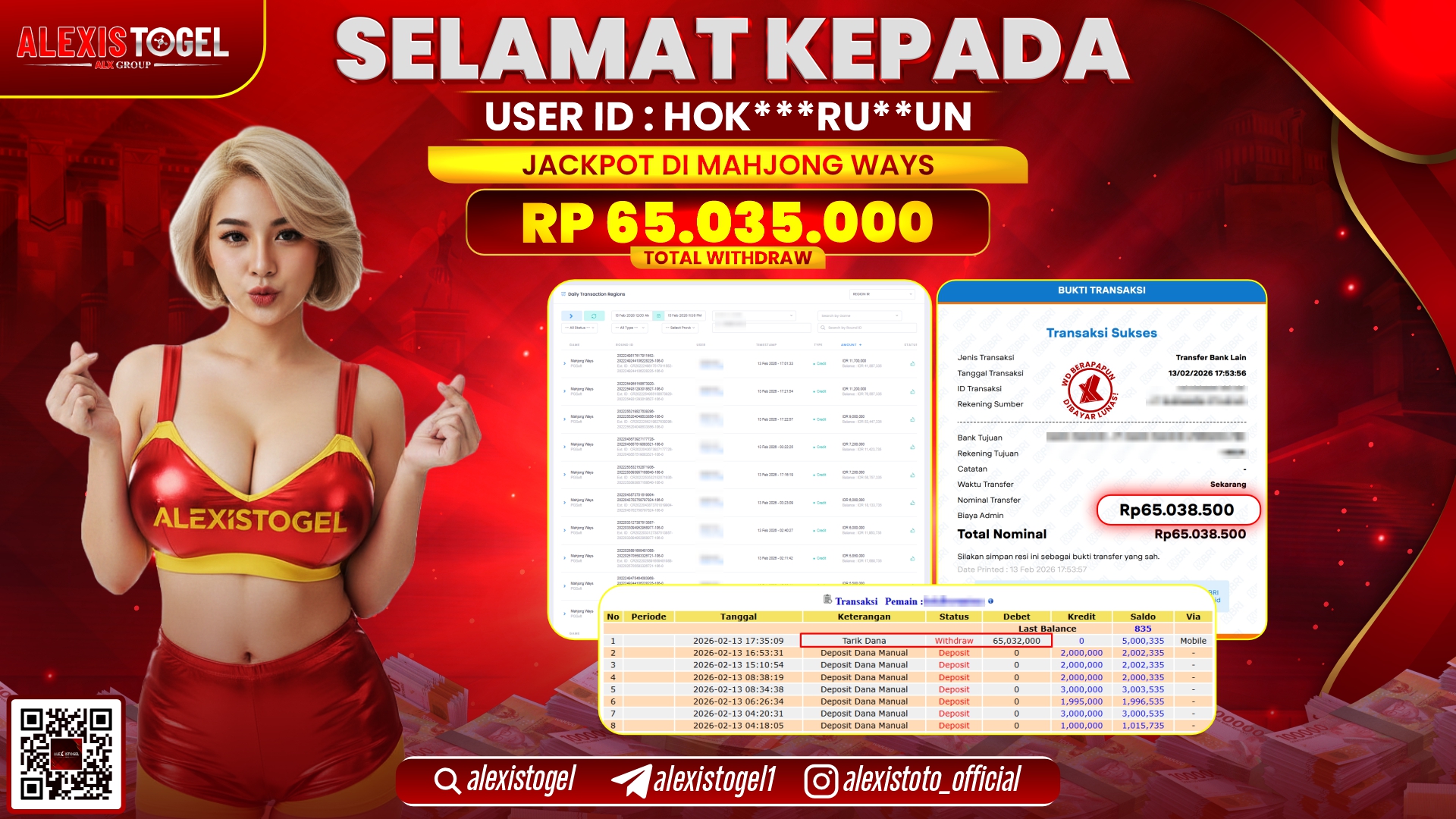 ALEXISTOGEL di SLOT MAHJONG WAYS RP.65.035.000,- LUNAS 