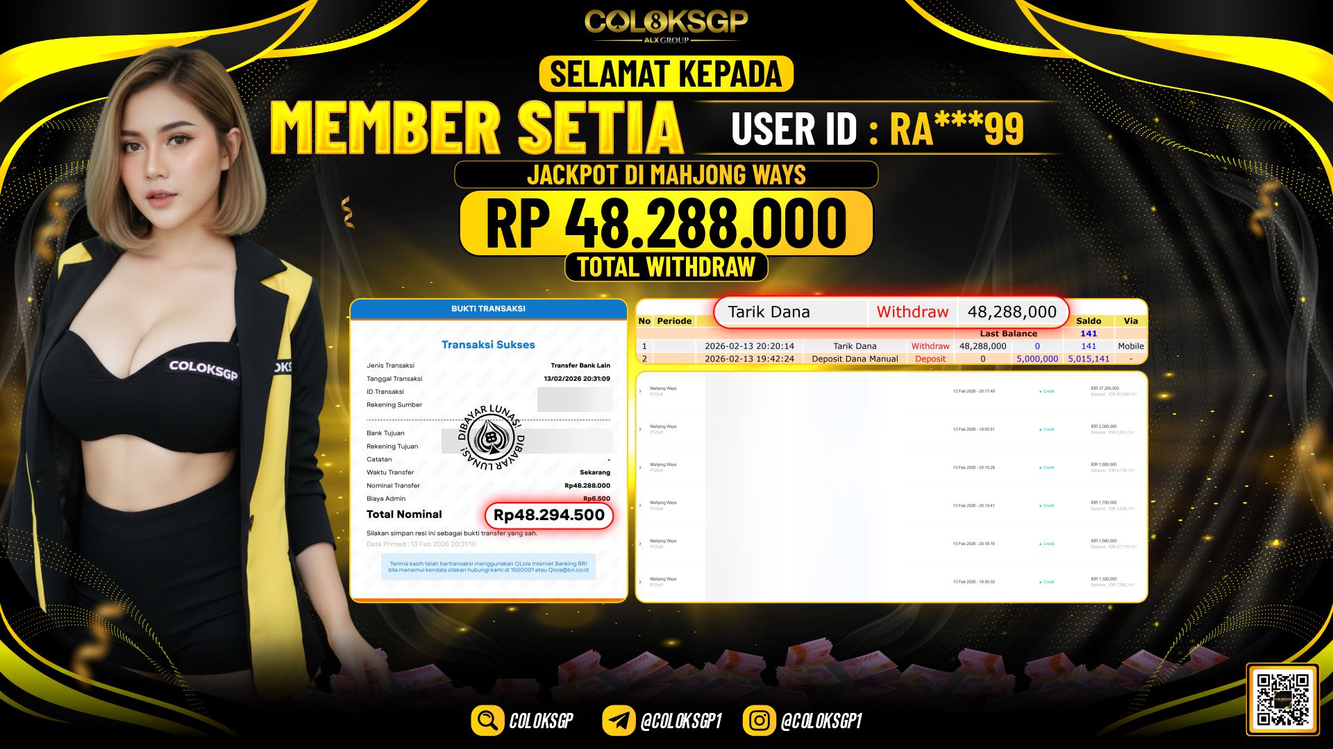 COLOKSGP JACKPOT DI MAHJONG WAYS