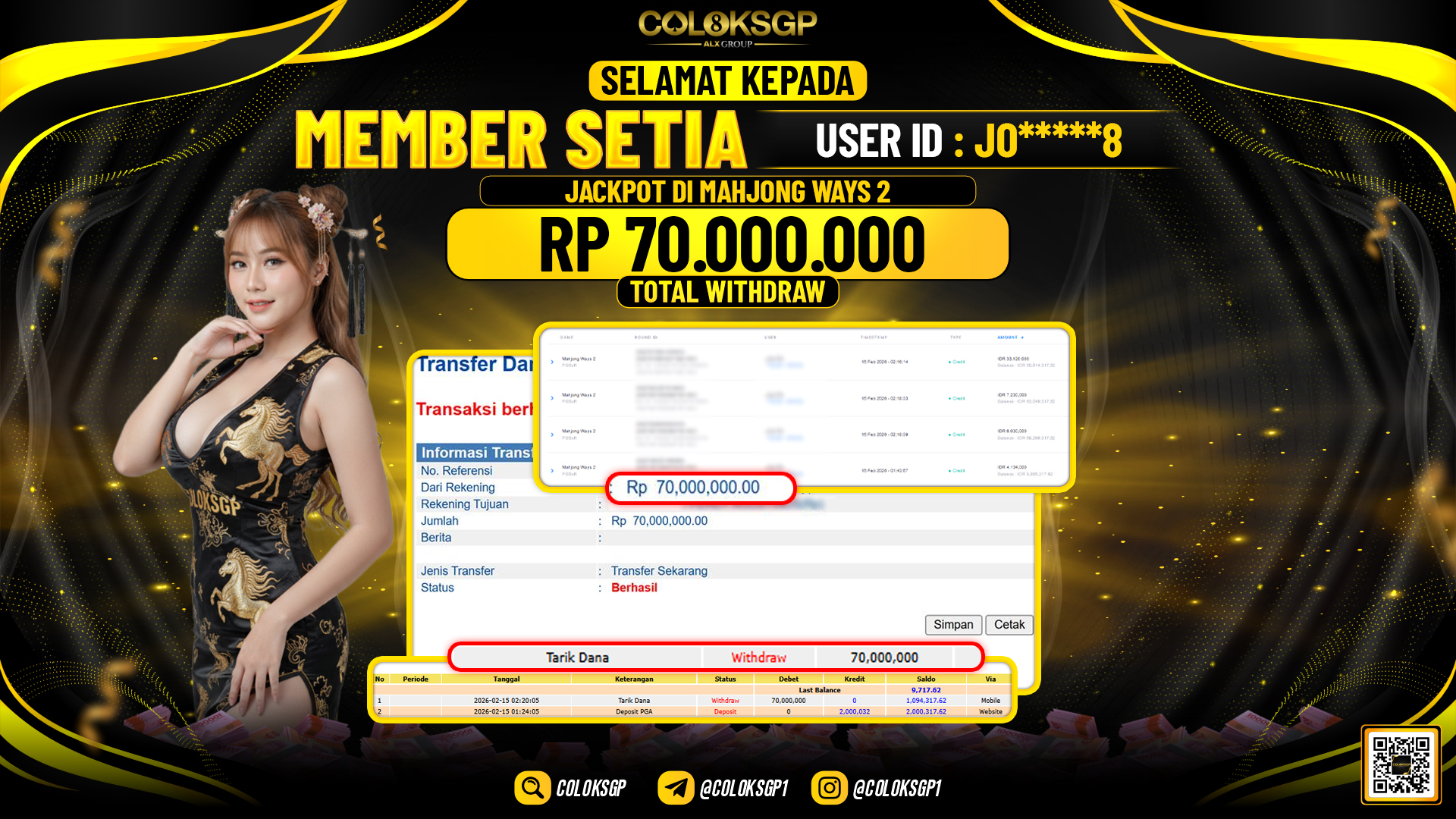 COLOKSGP JACKPOT DI MAJONG WAYS 2